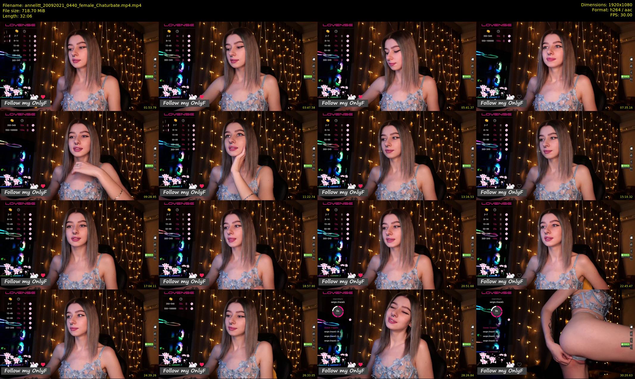 annelitt — 33 minute Chaturbate female cam show recording, 1080p, Sep 20, 2021