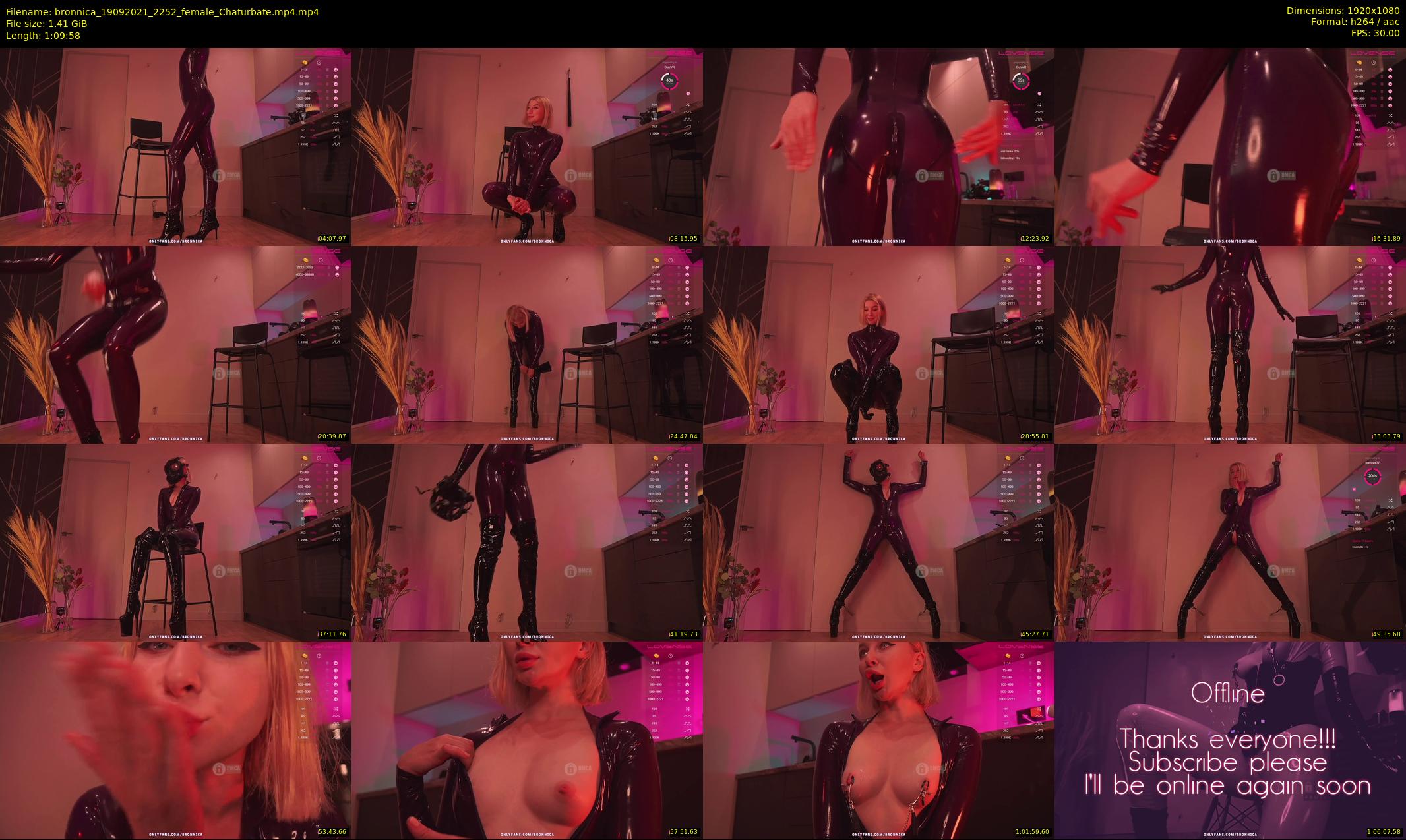 bronnica — 70 minute Chaturbate female cam show recording, 1080p, Sep 19, 2021