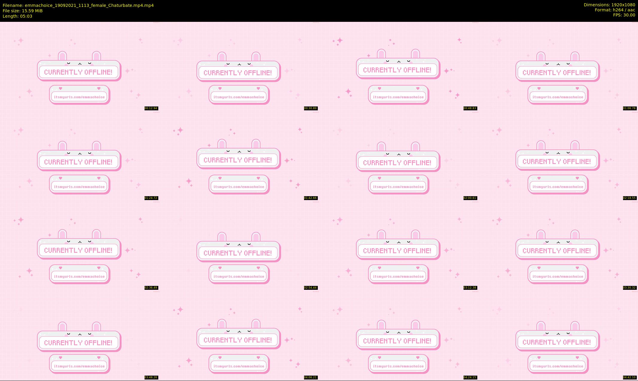 emmachoice — 6 minute Chaturbate female cam show recording, 1080p, Sep 19, 2021