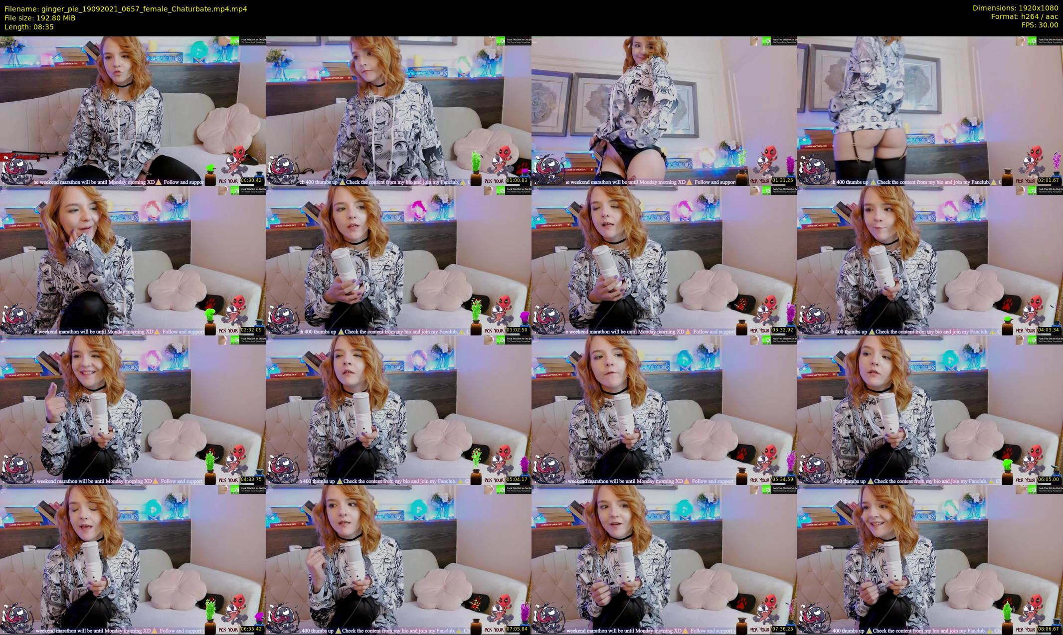 ginger_pie — 9 minute Chaturbate female cam show recording, 1080p, Sep 19, 2021