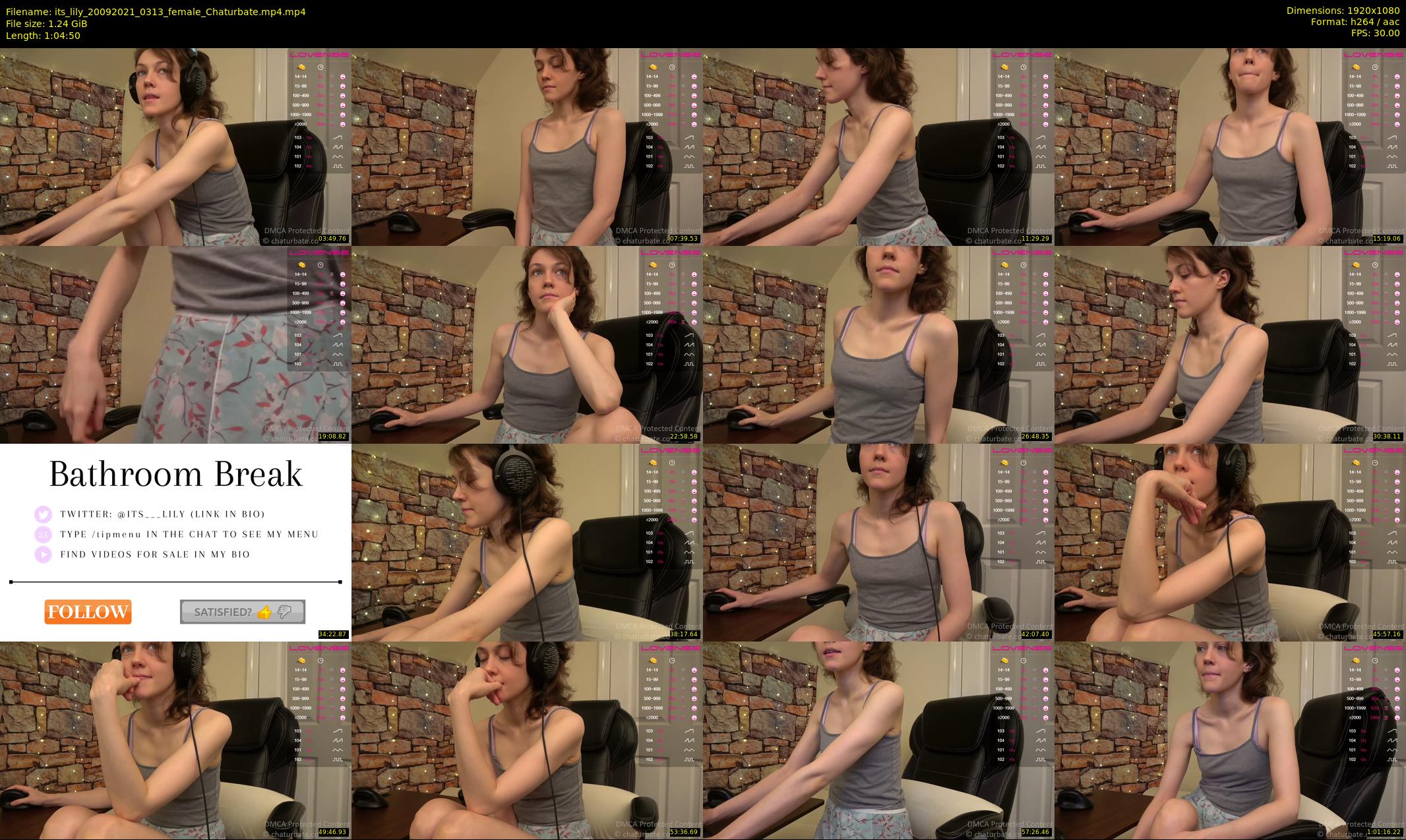 its_lily — 65 minute Chaturbate female cam show recording, 1080p, Sep 20, 2021