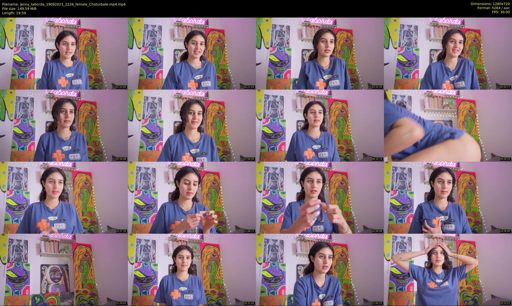jenny_taborda — 20 minute Chaturbate female cam show recording, 720p, Sep 19, 2021