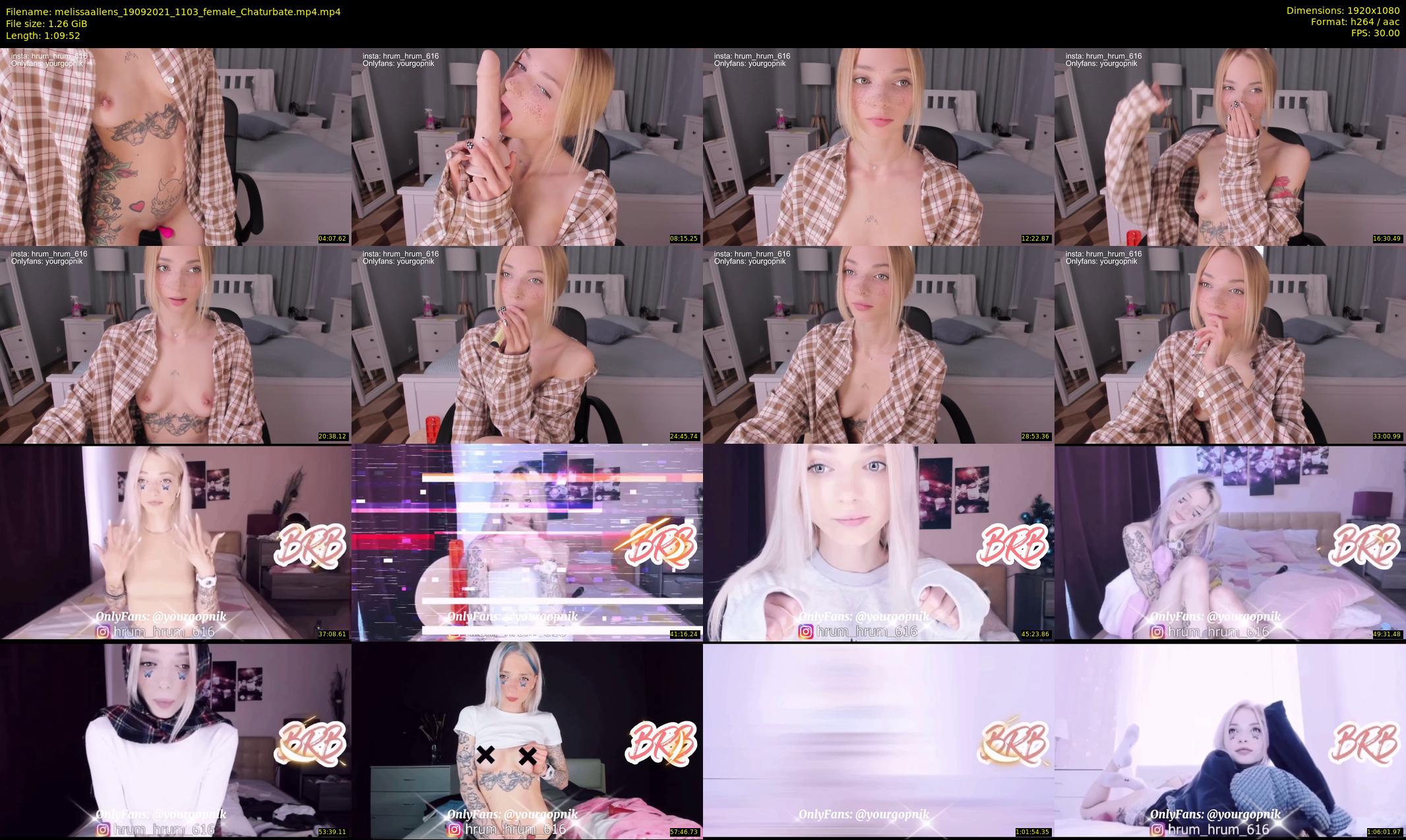 melissaallens — 70 minute Chaturbate female cam show recording, 1080p, Sep 19, 2021