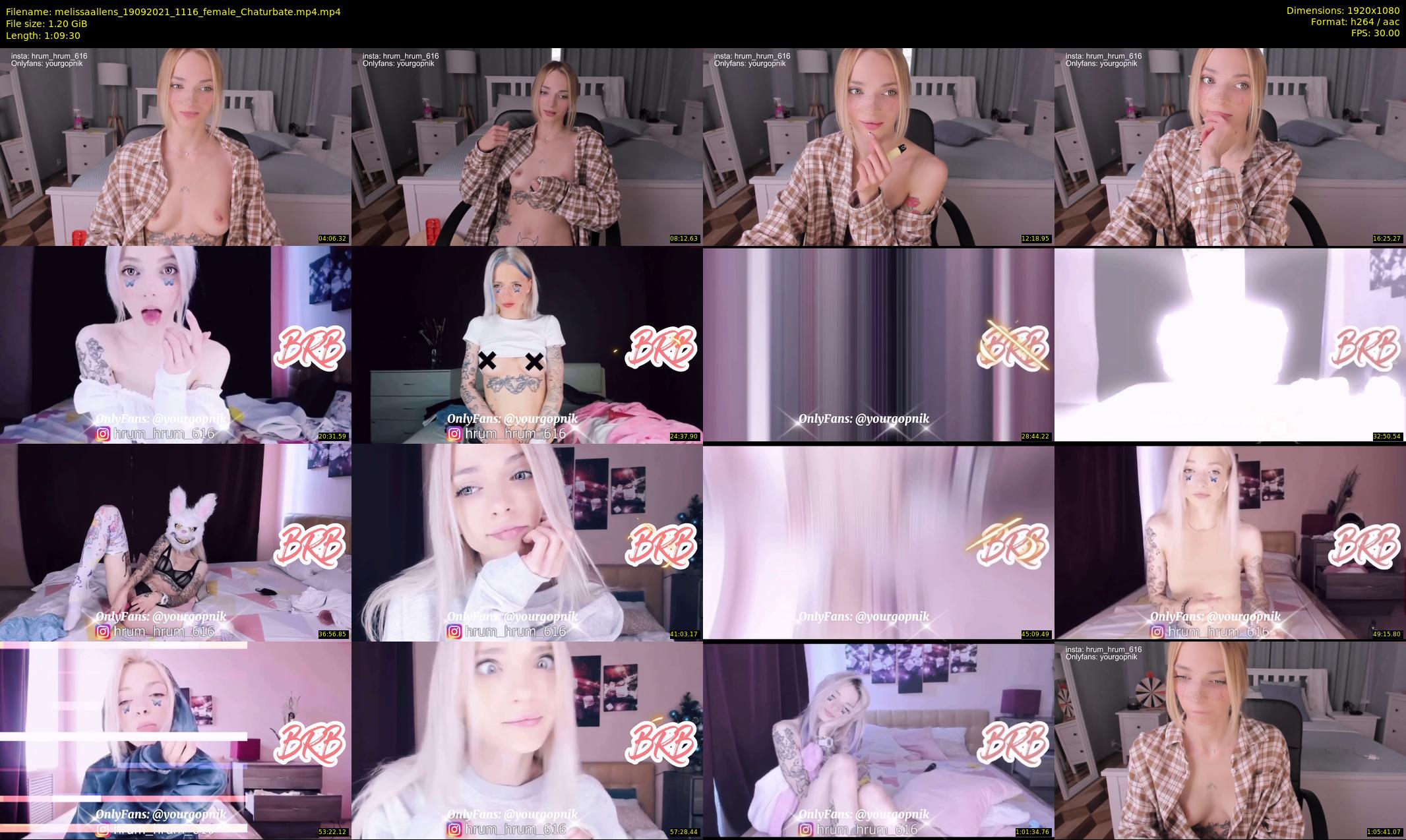 melissaallens — 70 minute Chaturbate female cam show recording, 1080p, Sep 19, 2021