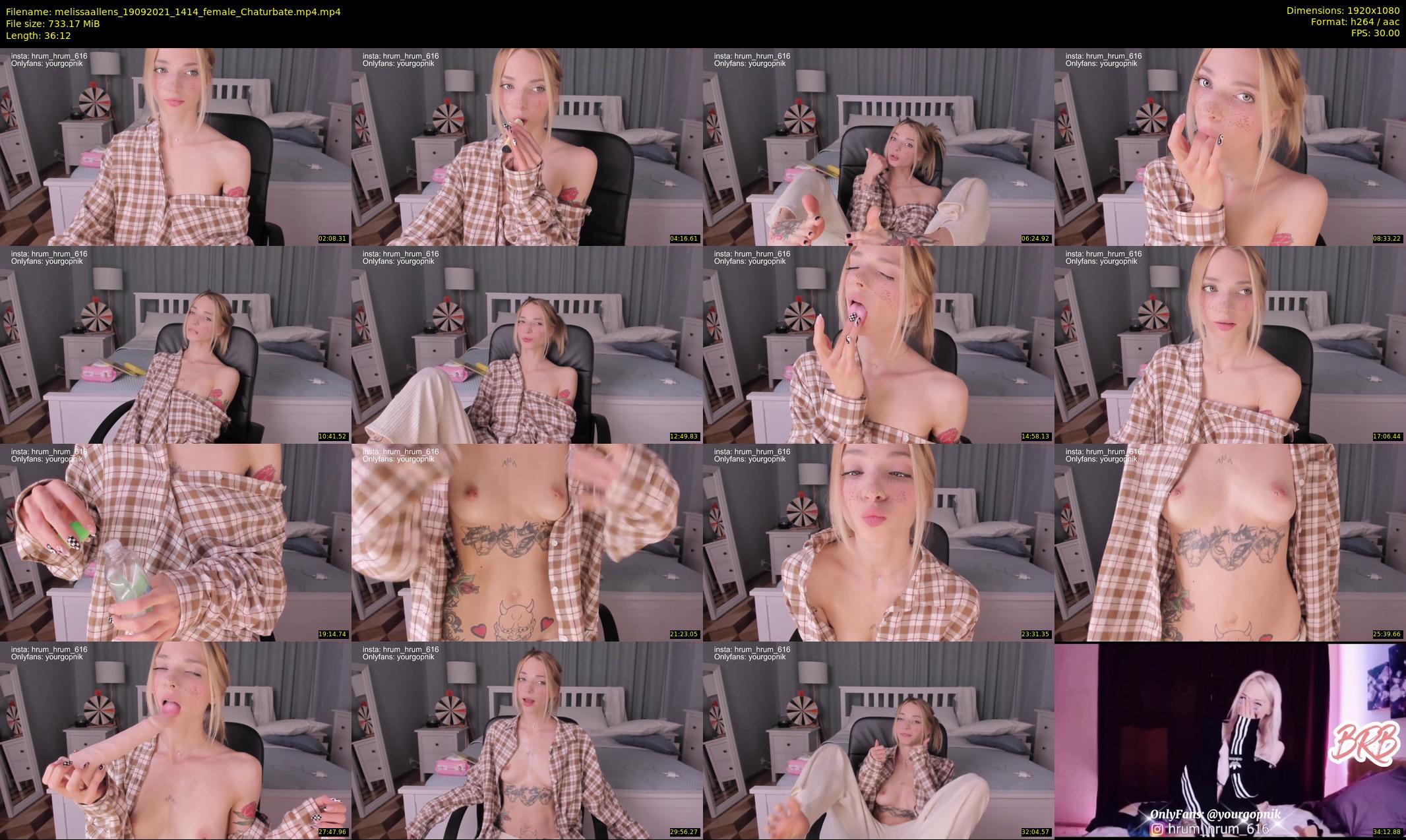 melissaallens — 37 minute Chaturbate female cam show recording, 1080p, Sep 19, 2021