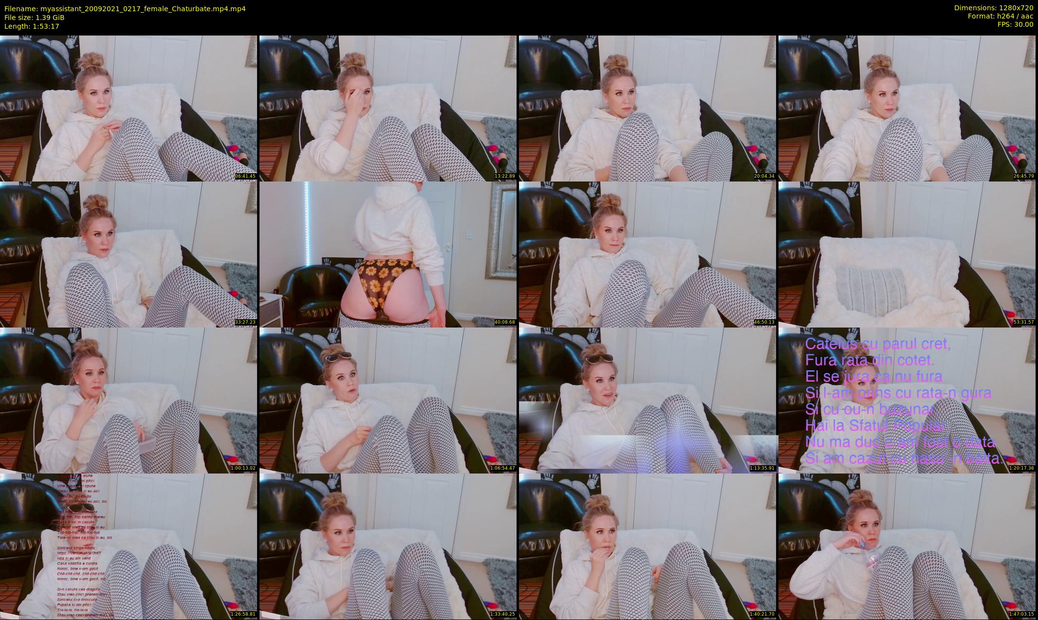 myassistant — 114 minute Chaturbate female cam show recording, 720p, Sep 20, 2021