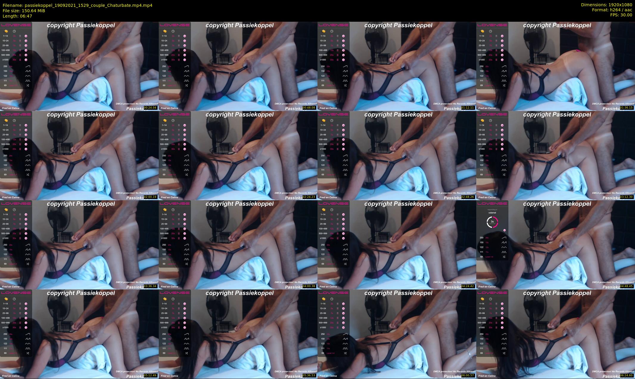 passiekoppel — 7 minute Chaturbate couple cam show recording, 1080p, Sep 19, 2021