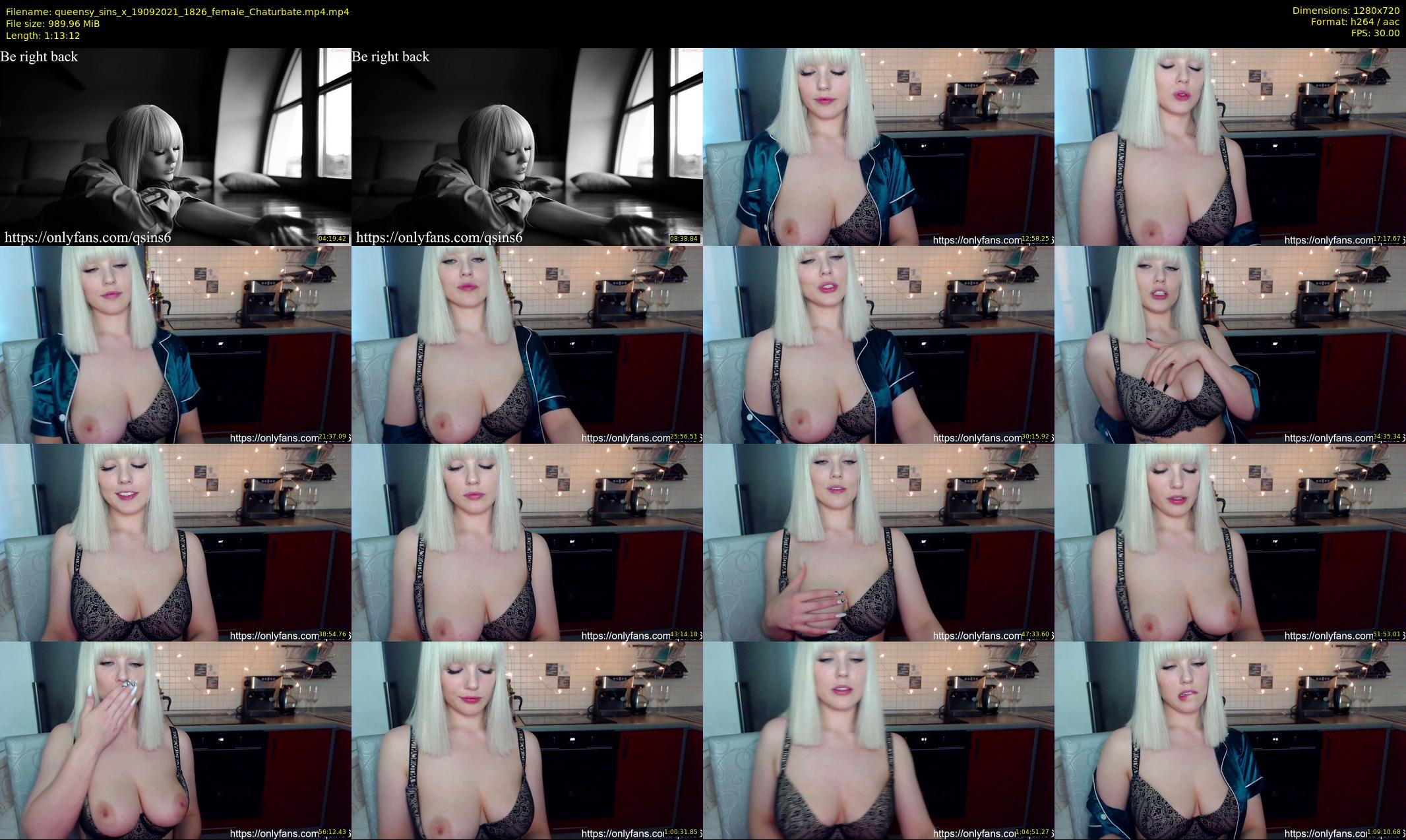 queensy_sins_x — 74 minute Chaturbate female cam show recording, 720p, Sep 19, 2021
