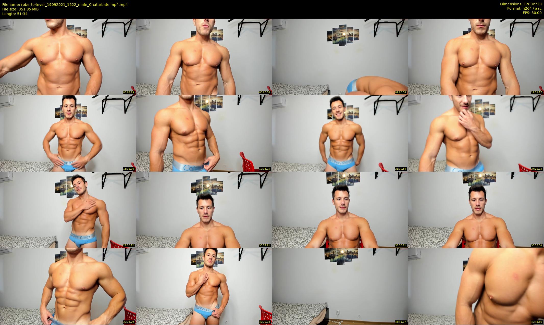 roberto4ever — 52 minute Chaturbate male cam show recording, 720p, Sep 19, 2021