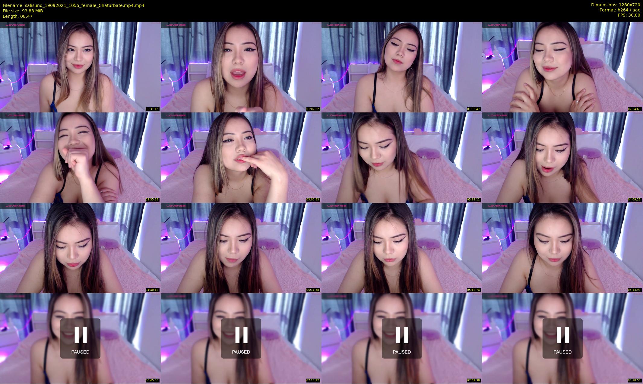 salisuno — 9 minute Chaturbate female cam show recording, 720p, Sep 19, 2021