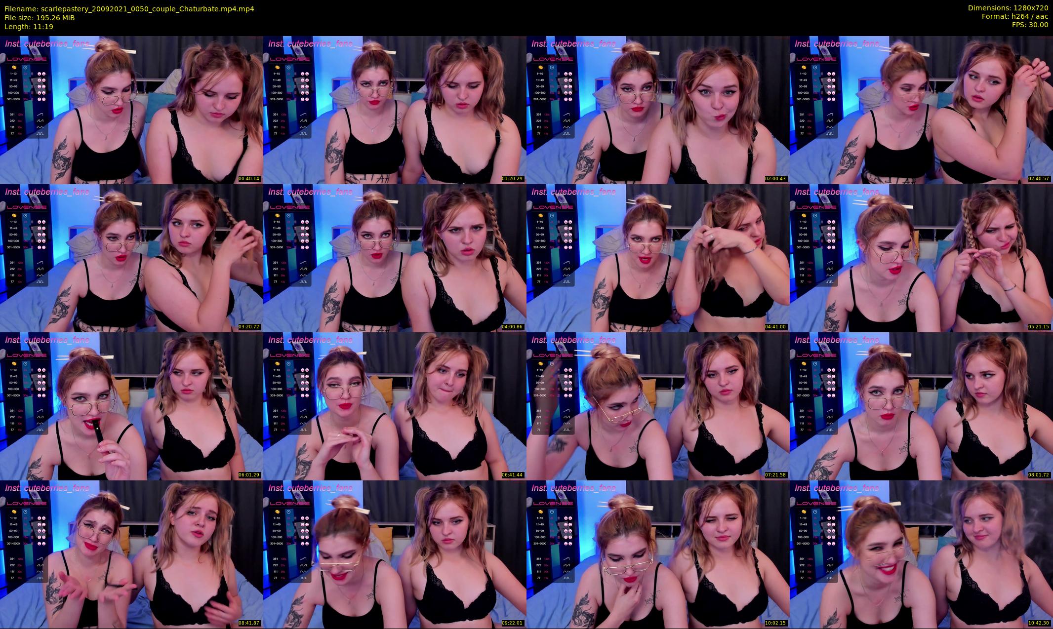 scarlepastery — 12 minute Chaturbate couple cam show recording, 720p, Sep 20, 2021