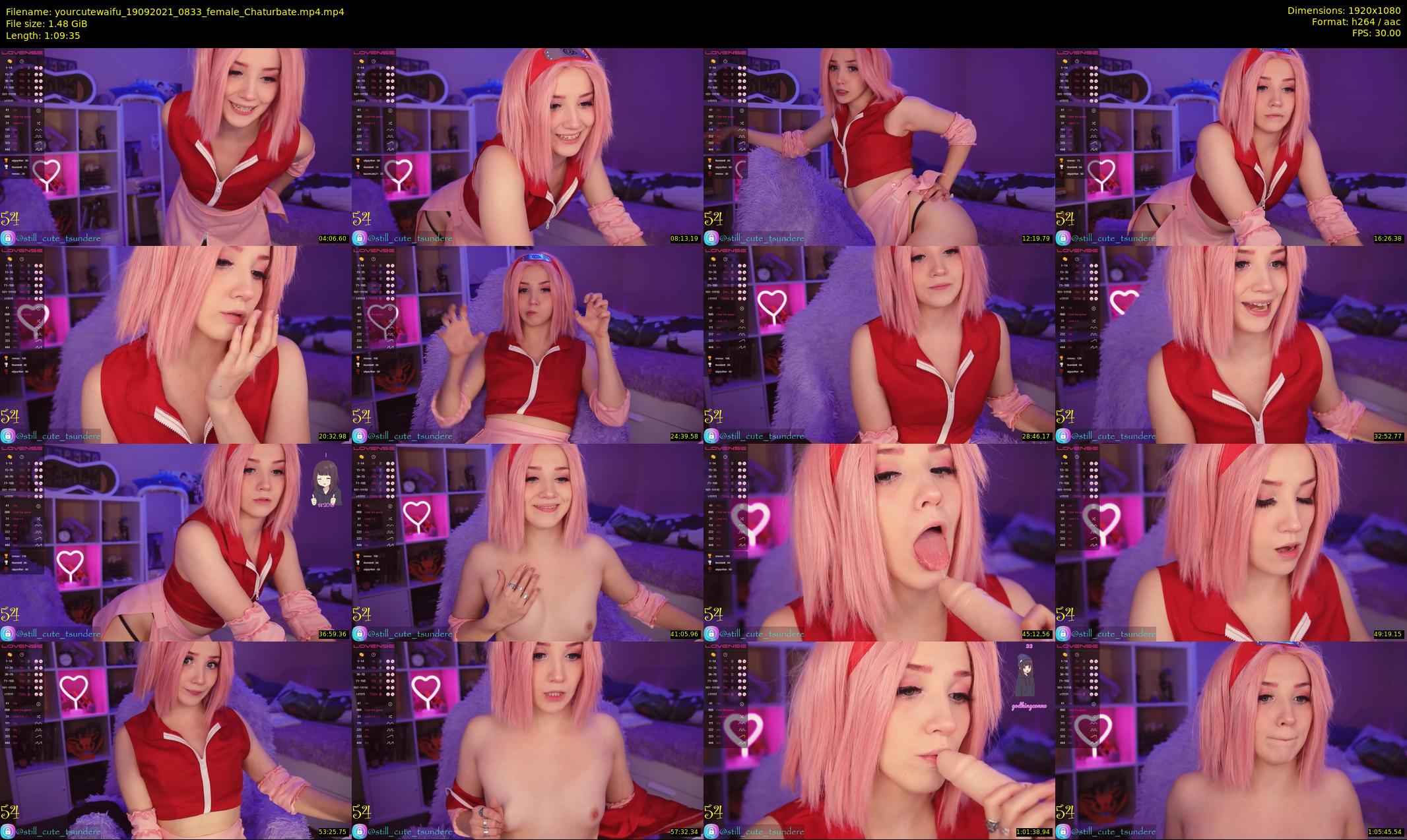 yourcutewaifu — 70 minute Chaturbate female cam show recording, 1080p, Sep 19, 2021