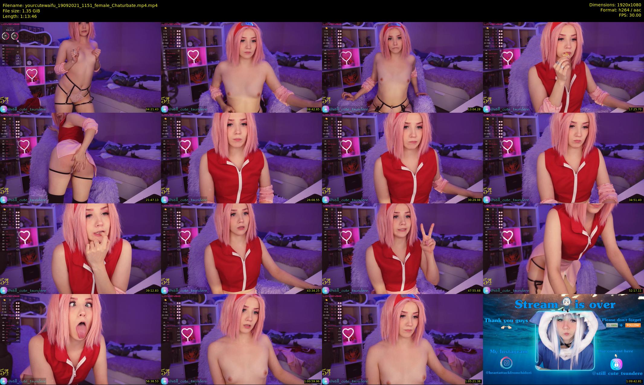 yourcutewaifu — 74 minute Chaturbate female cam show recording, 1080p, Sep 19, 2021
