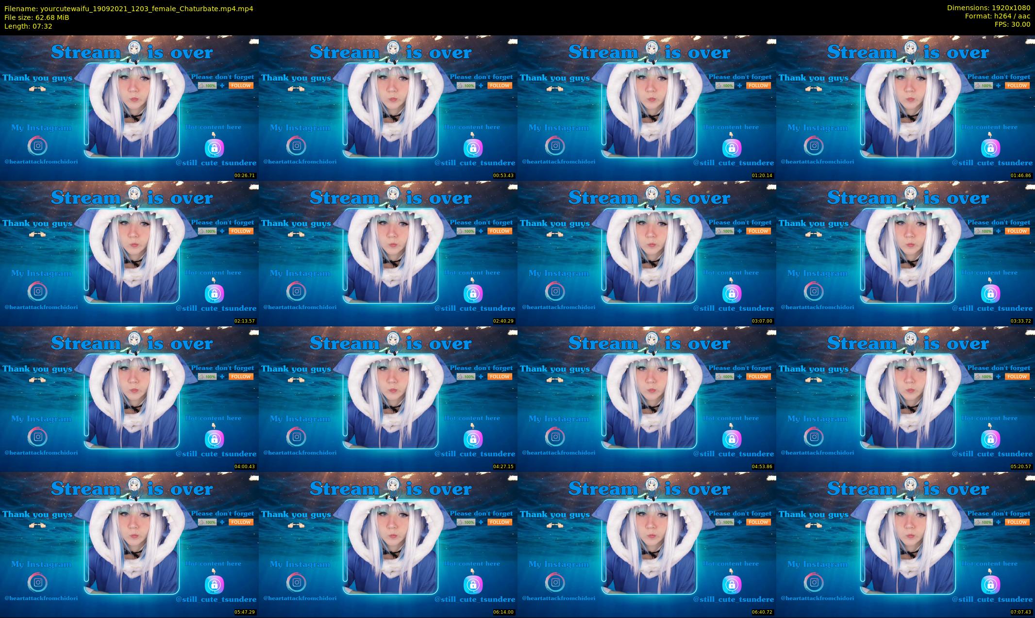 yourcutewaifu — 8 minute Chaturbate female cam show recording, 1080p, Sep 19, 2021