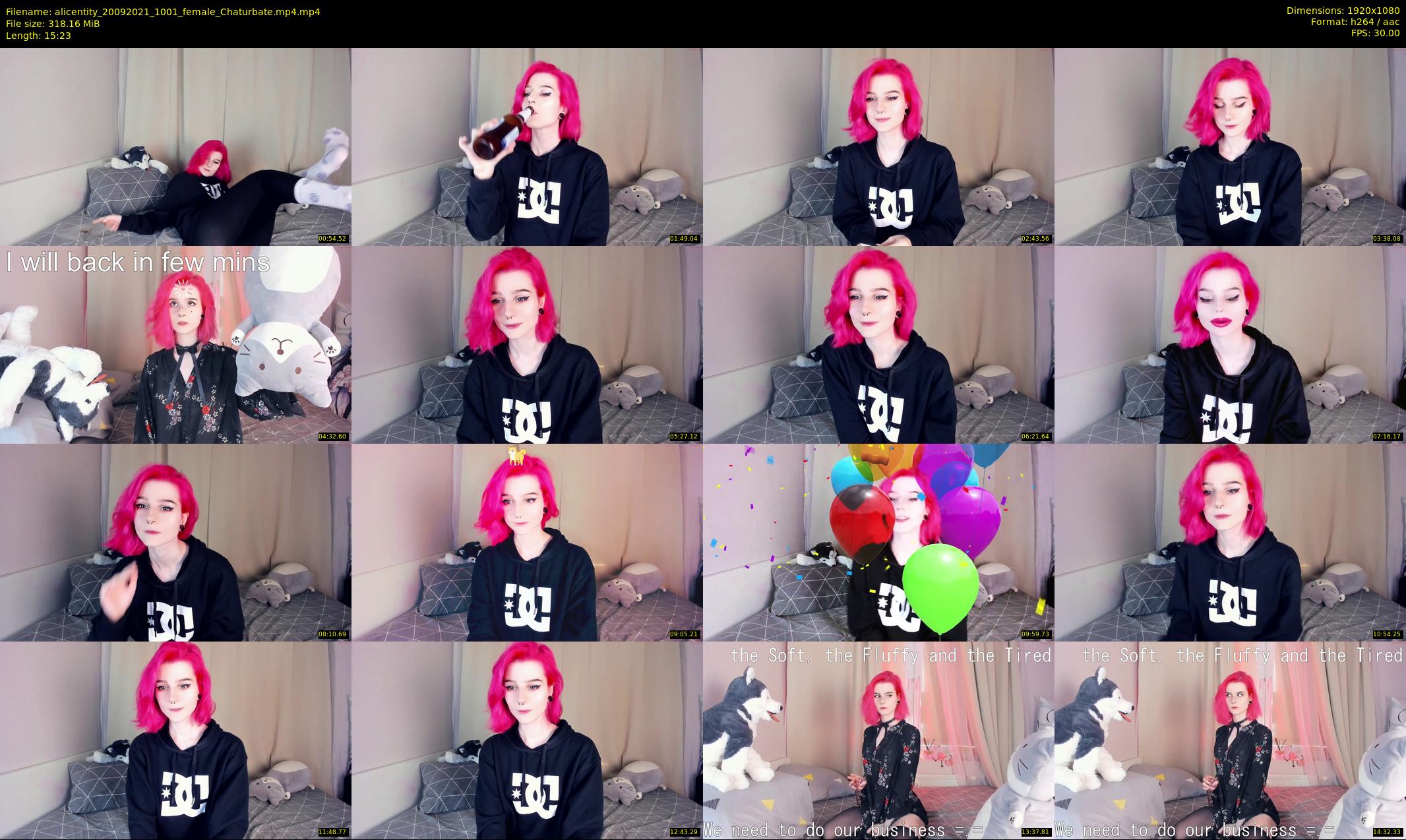 alicentity — 16 minute Chaturbate female cam show recording, 1080p, Sep 20, 2021