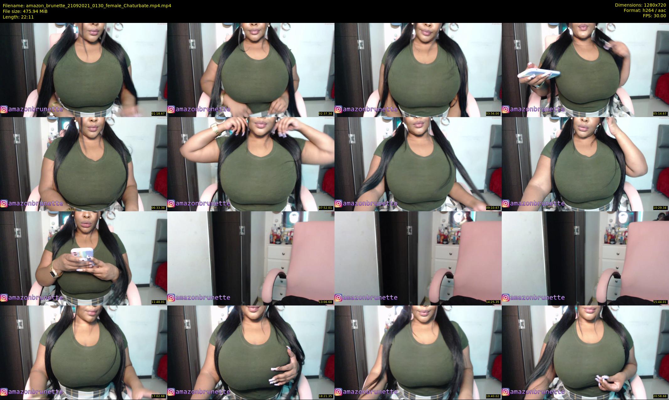 amazon_brunette — 23 minute Chaturbate female cam show recording, 720p, Sep 21, 2021