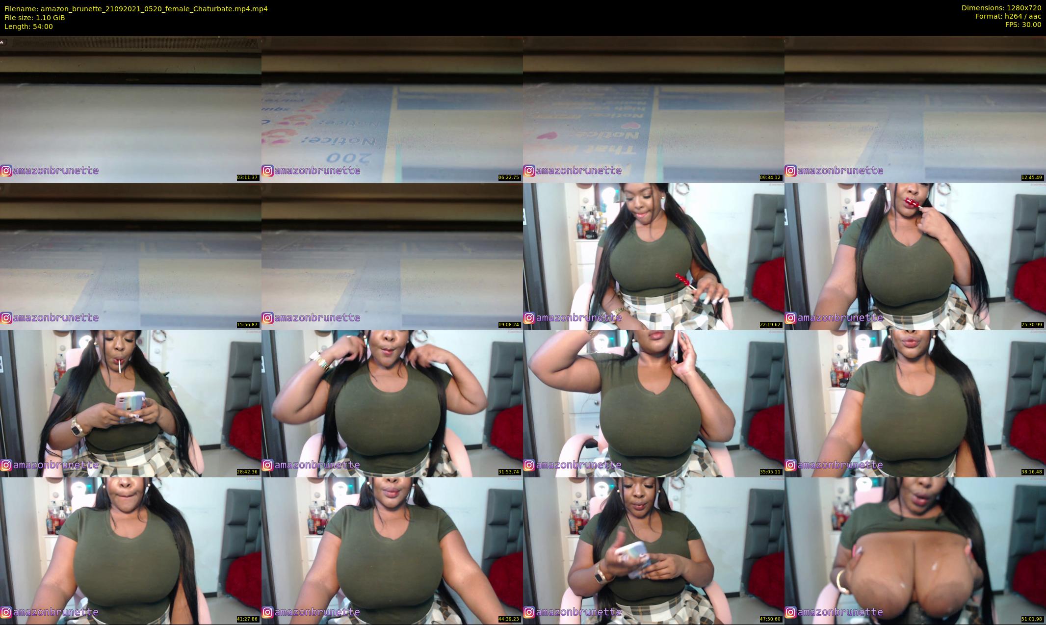 amazon_brunette — 54 minute Chaturbate female cam show recording, 720p, Sep 21, 2021