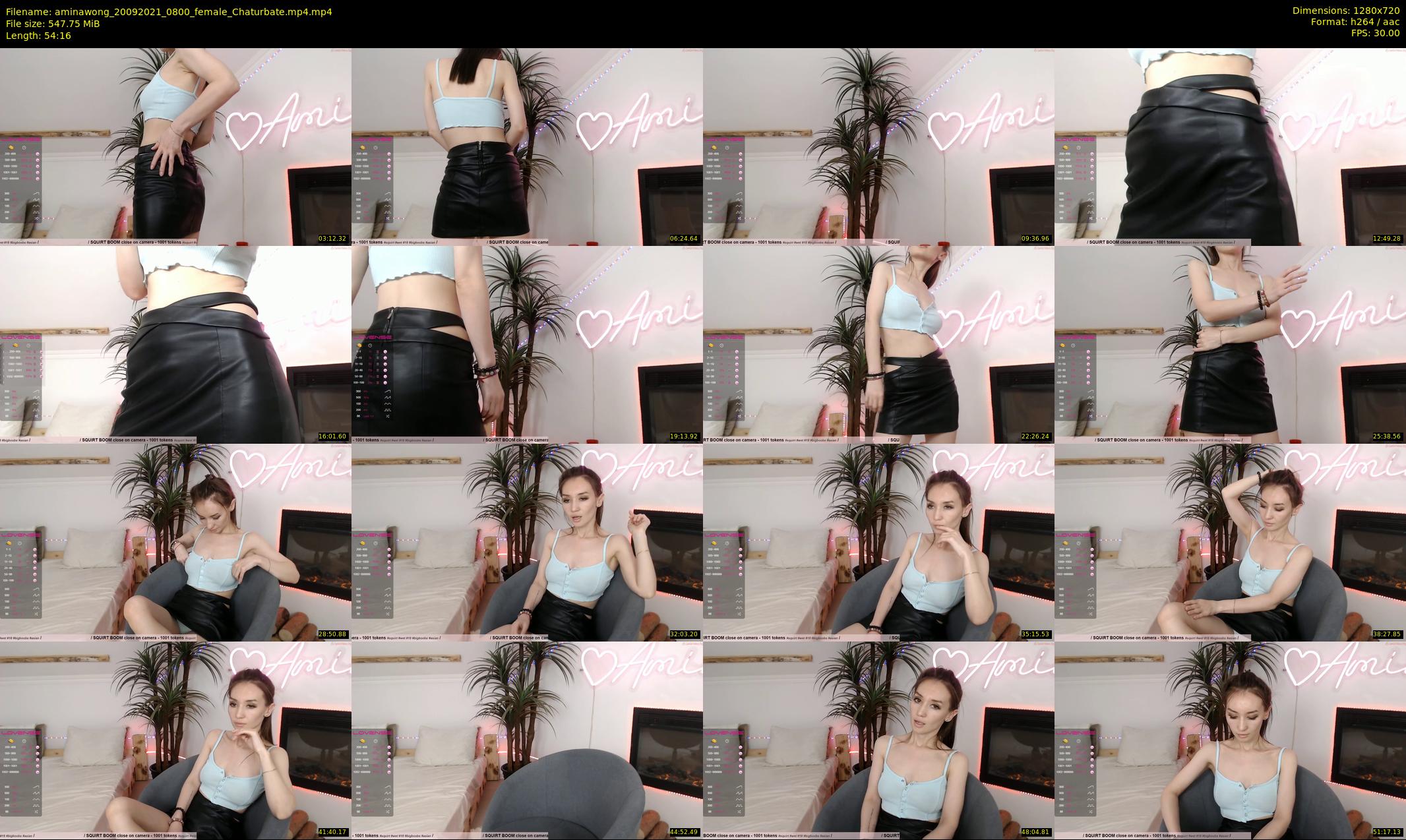aminawong — 55 minute Chaturbate female cam show recording, 720p, Sep 20, 2021