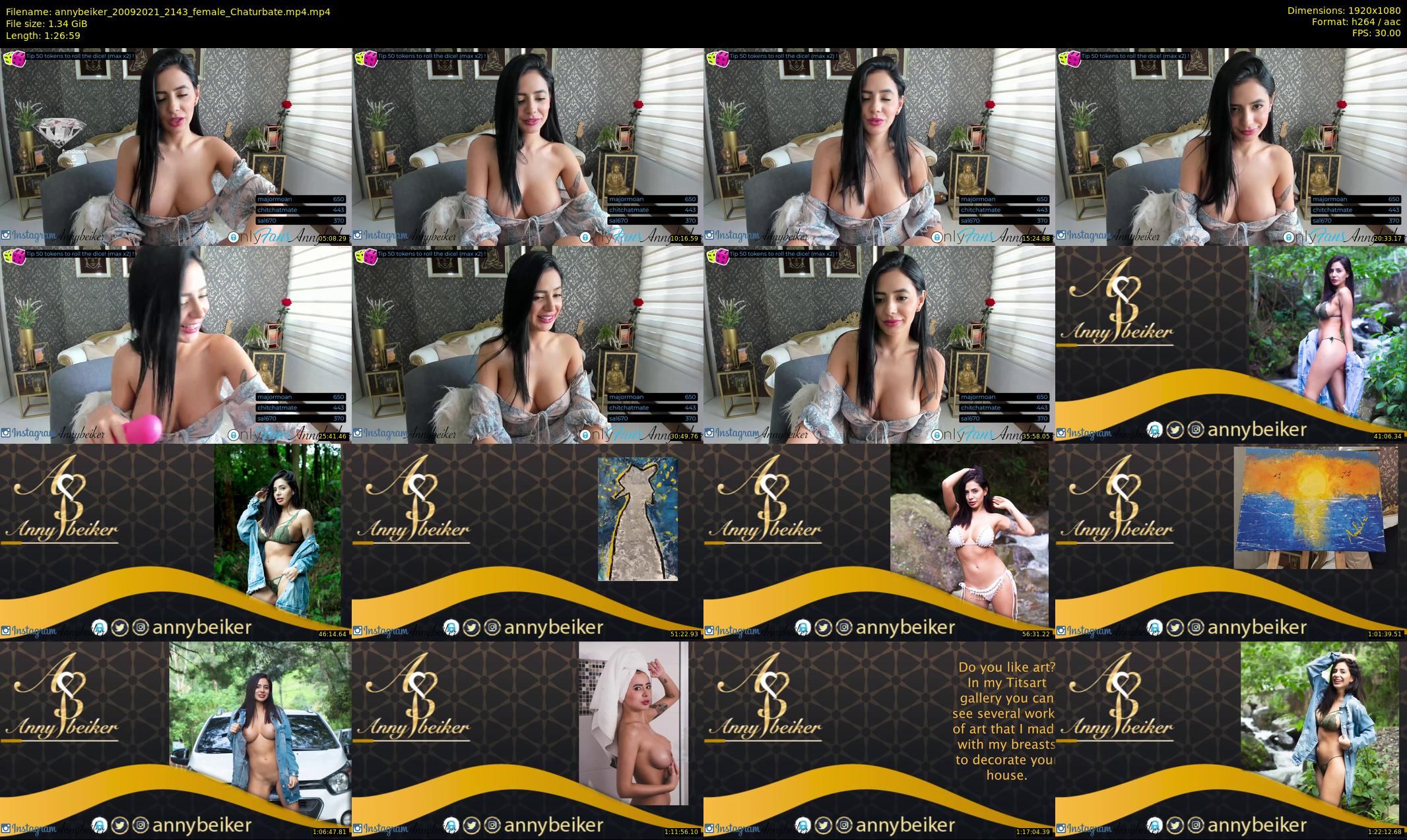 annybeiker — 87 minute Chaturbate female cam show recording, 1080p, Sep 20, 2021