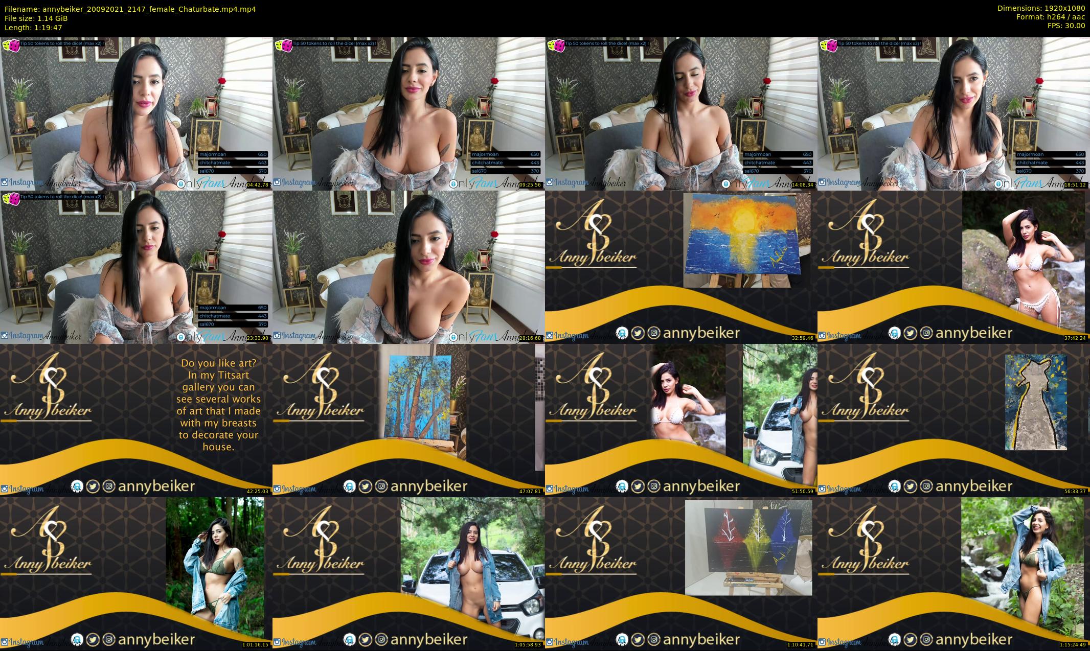 annybeiker — 80 minute Chaturbate female cam show recording, 1080p, Sep 20, 2021
