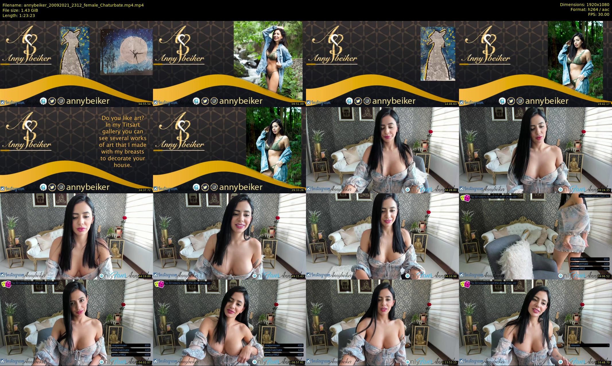 annybeiker — 84 minute Chaturbate female cam show recording, 1080p, Sep 20, 2021