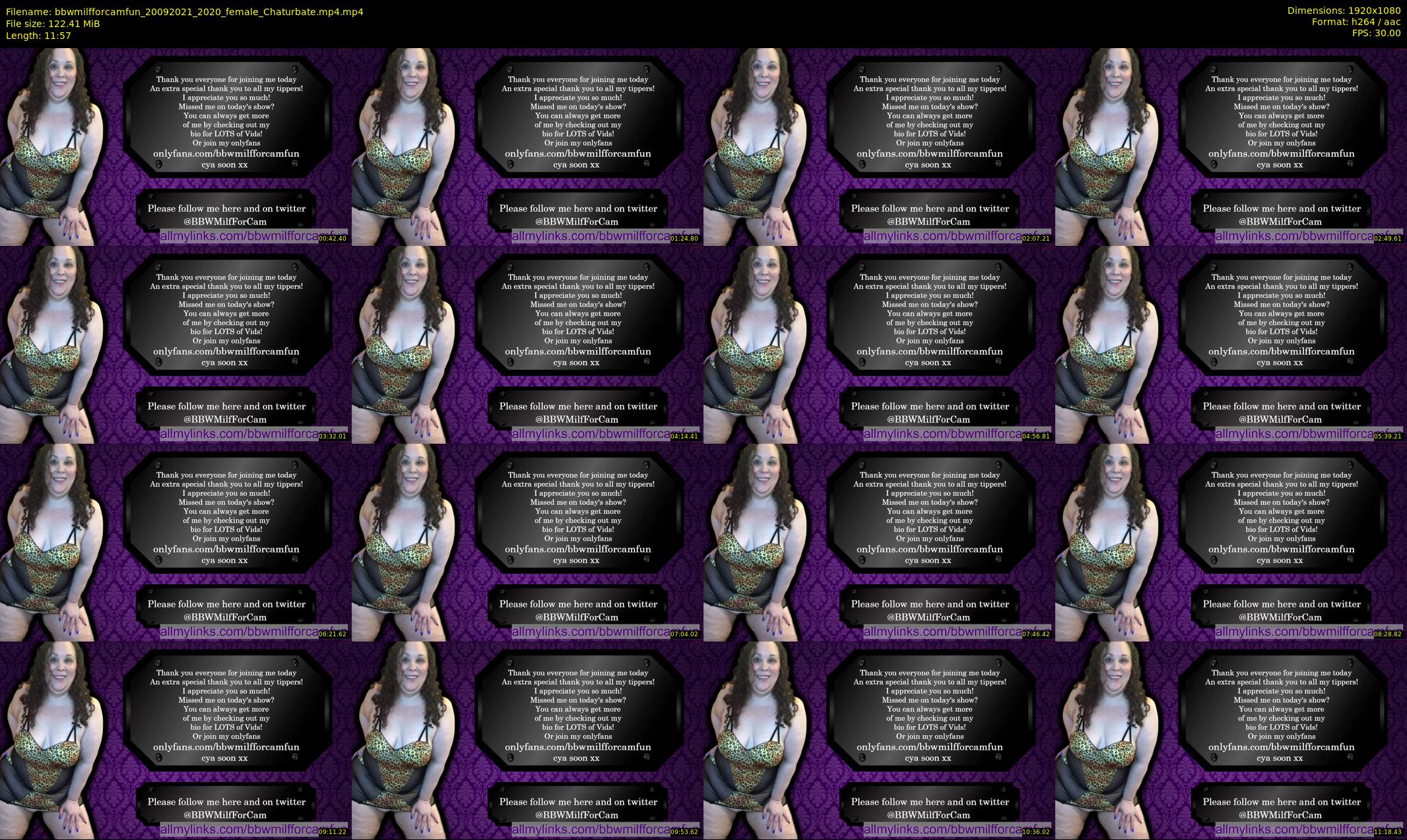 bbwmilfforcamfun — 12 minute Chaturbate female cam show recording, 1080p, Sep 20, 2021