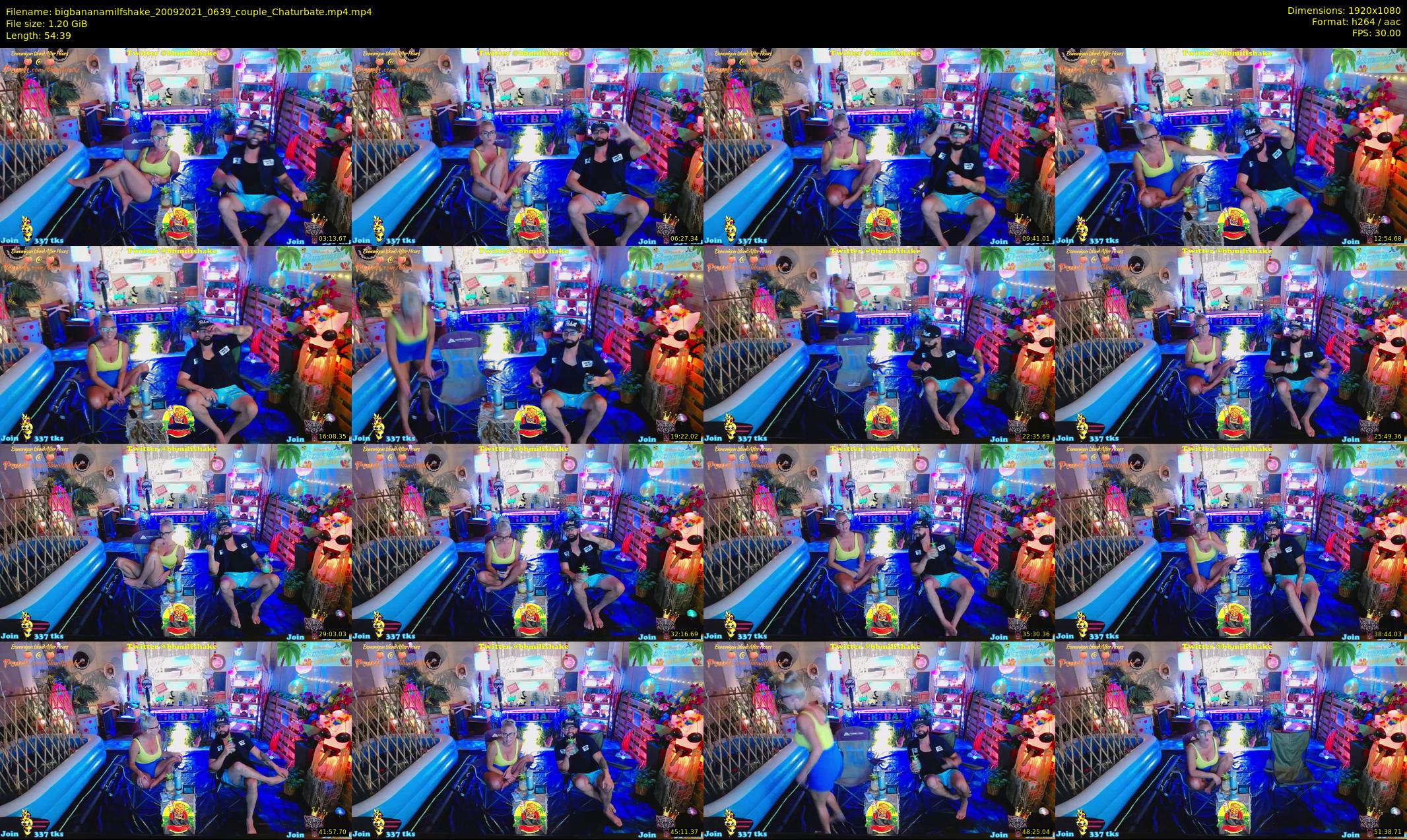 bigbananamilfshake — 55 minute Chaturbate couple cam show recording, 1080p, Sep 20, 2021