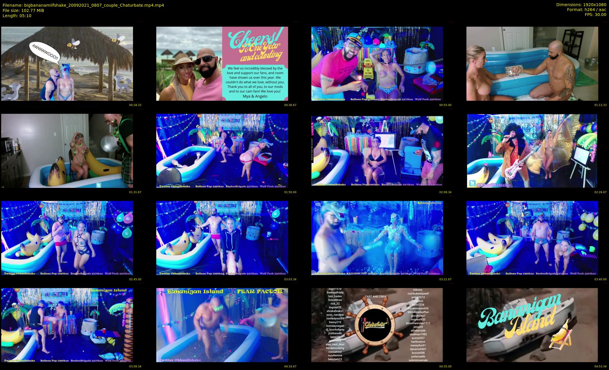 bigbananamilfshake — 6 minute Chaturbate couple cam show recording, 1080p, Sep 20, 2021