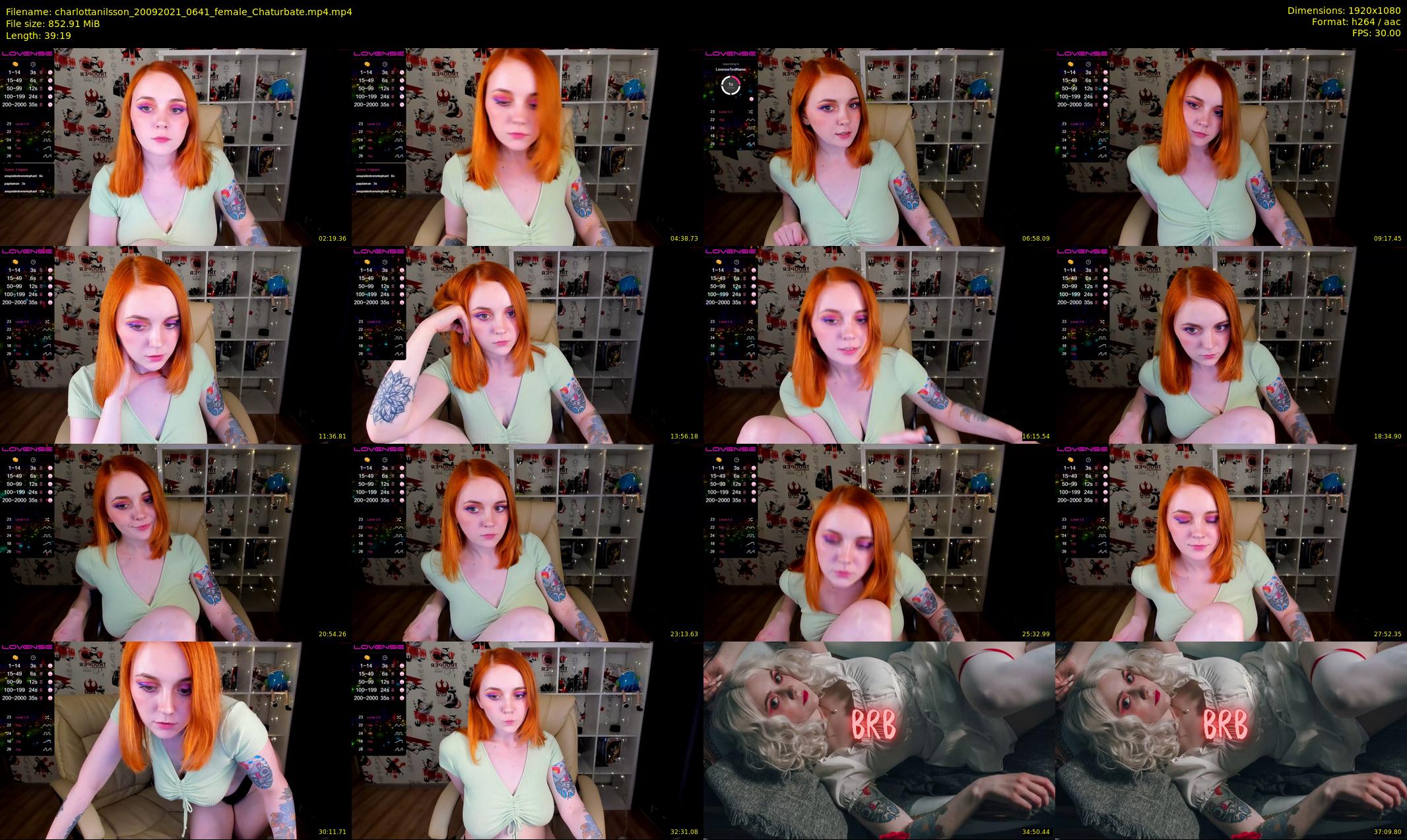 charlottanilsson — 40 minute Chaturbate female cam show recording, 1080p, Sep 20, 2021