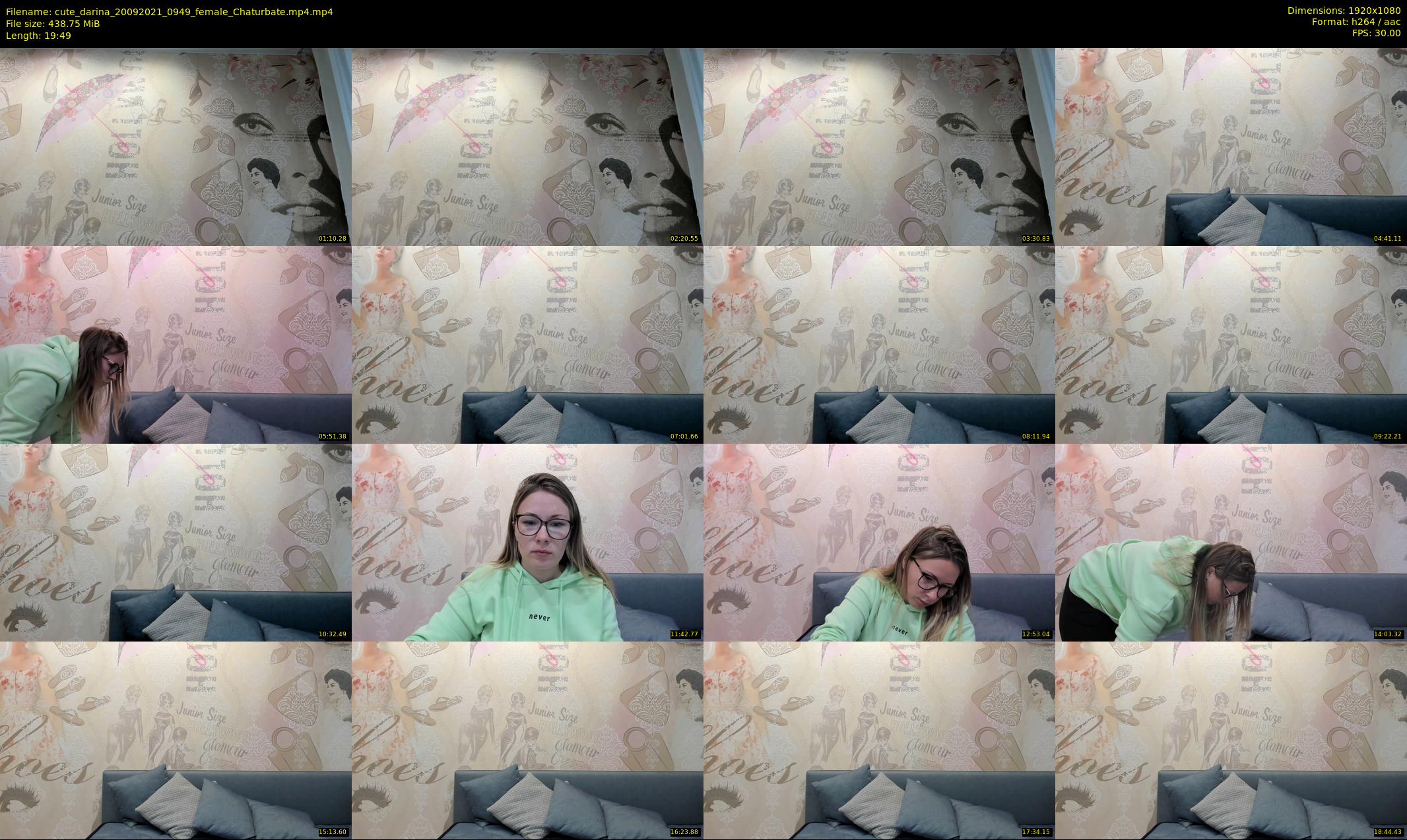 cute_darina — 20 minute Chaturbate female cam show recording, 1080p, Sep 20, 2021