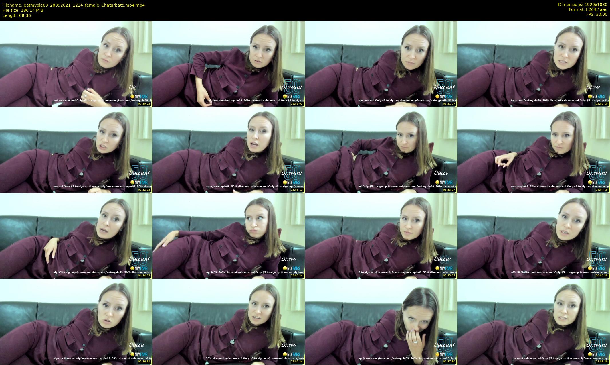 eatmypie69 — 9 minute Chaturbate female cam show recording, 1080p, Sep 20, 2021