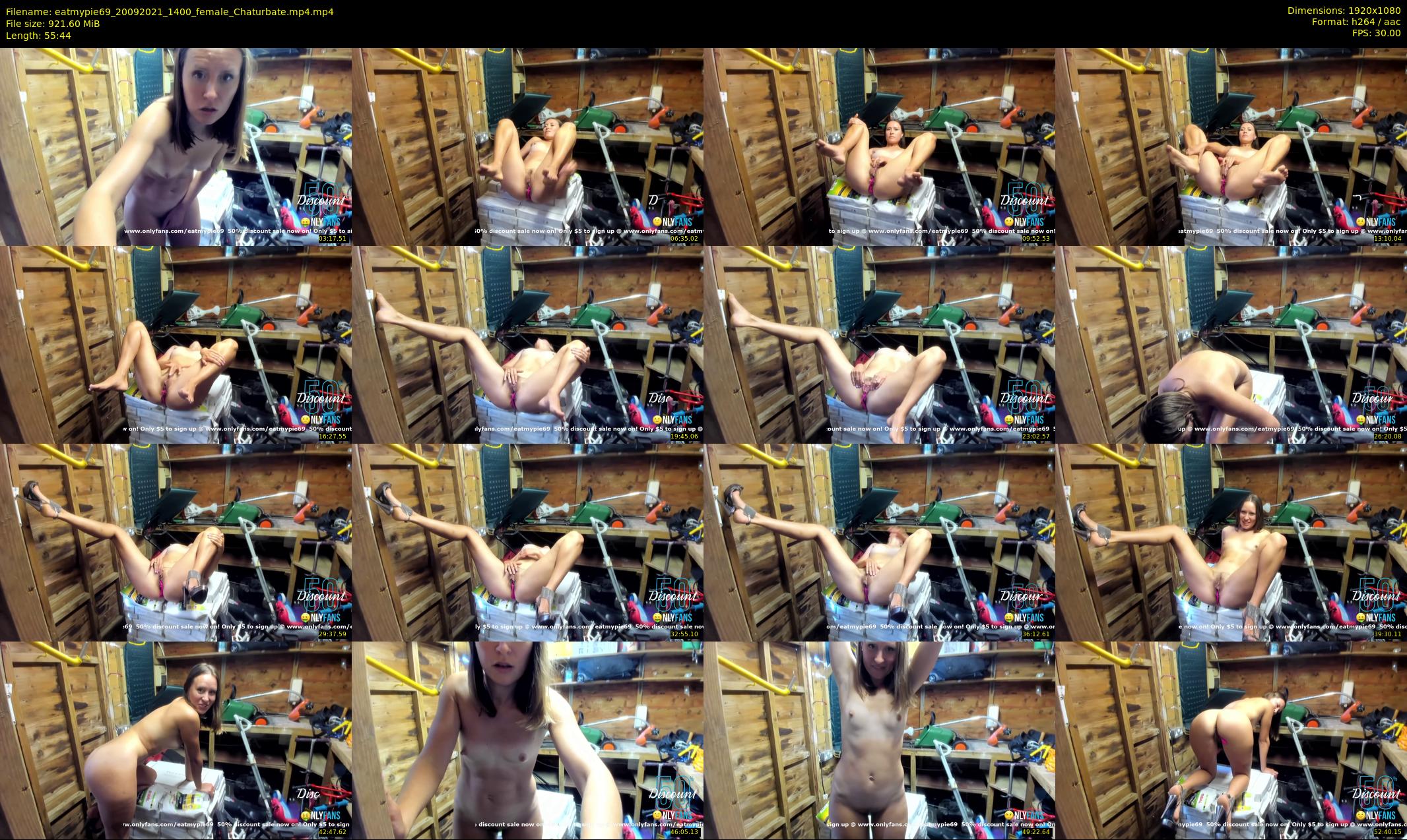 eatmypie69 — 56 minute Chaturbate female cam show recording, 1080p, Sep 20, 2021