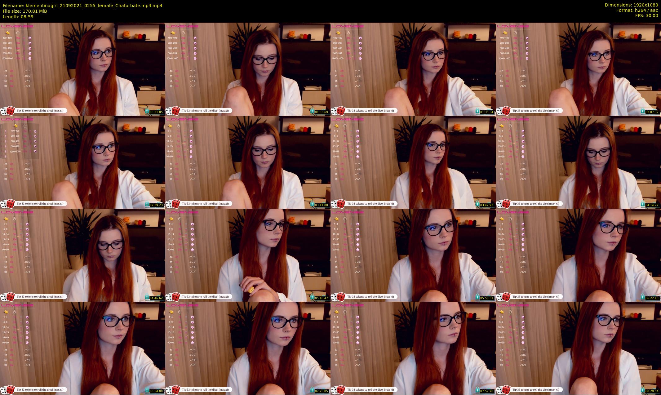 klementinagirl — 9 minute Chaturbate female cam show recording, 1080p, Sep 21, 2021