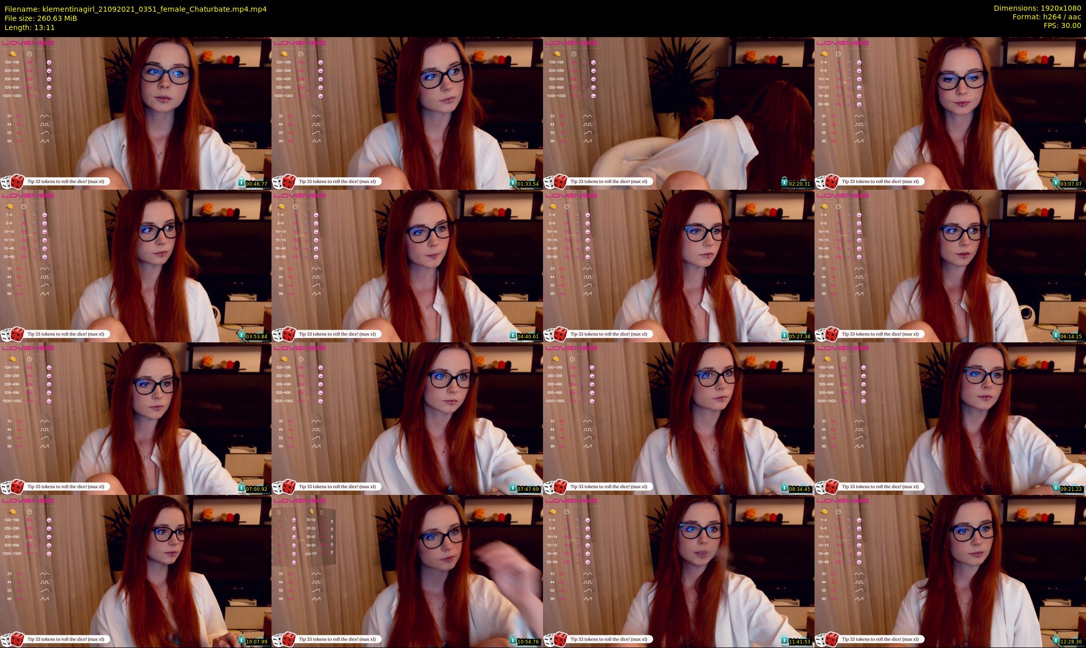 klementinagirl — 14 minute Chaturbate female cam show recording, 1080p, Sep 21, 2021