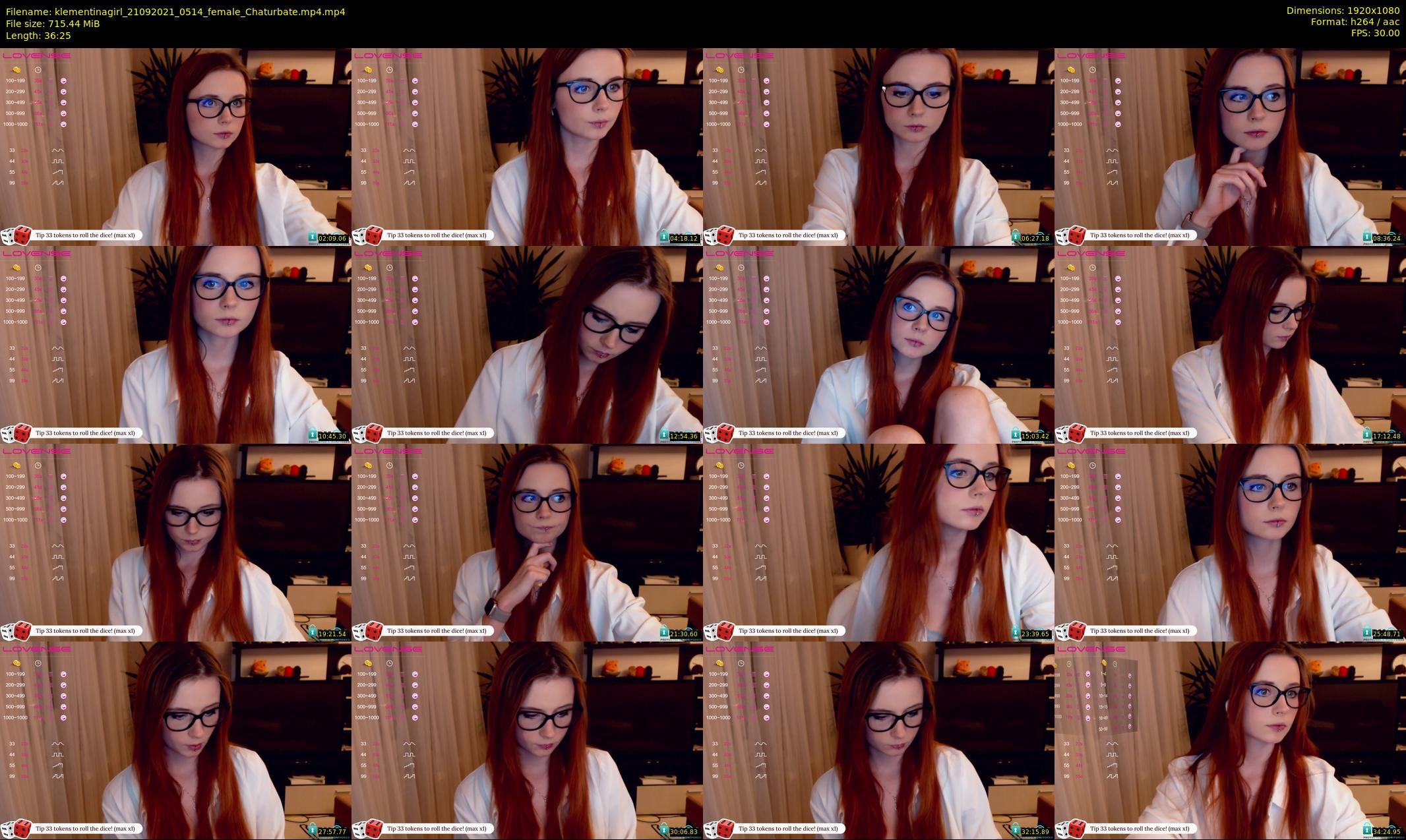 klementinagirl — 37 minute Chaturbate female cam show recording, 1080p, Sep 21, 2021