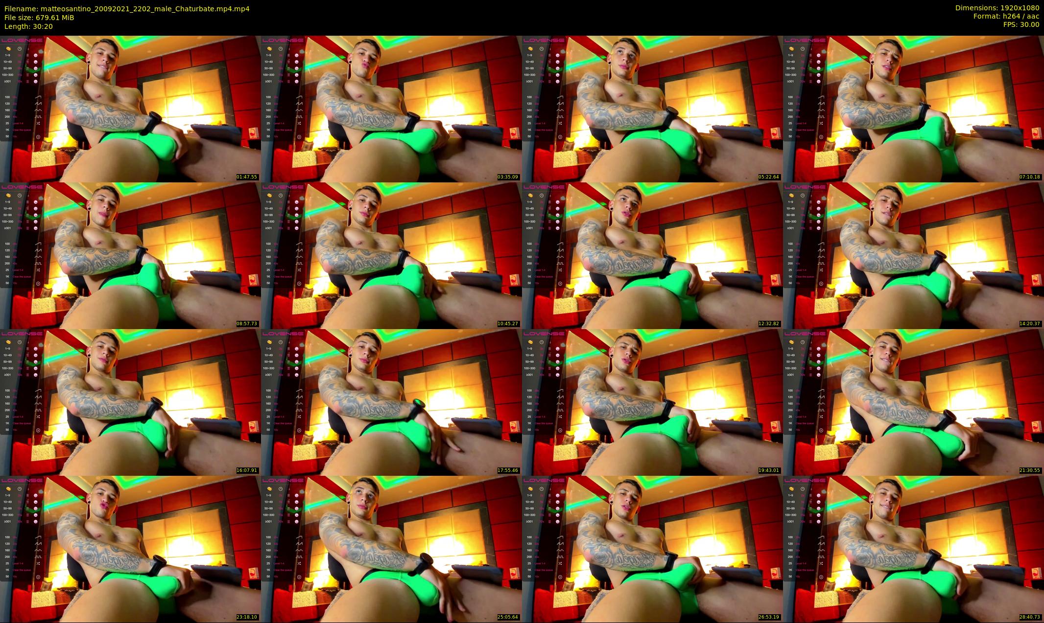 matteosantino — 31 minute Chaturbate male cam show recording, 1080p, Sep 20, 2021