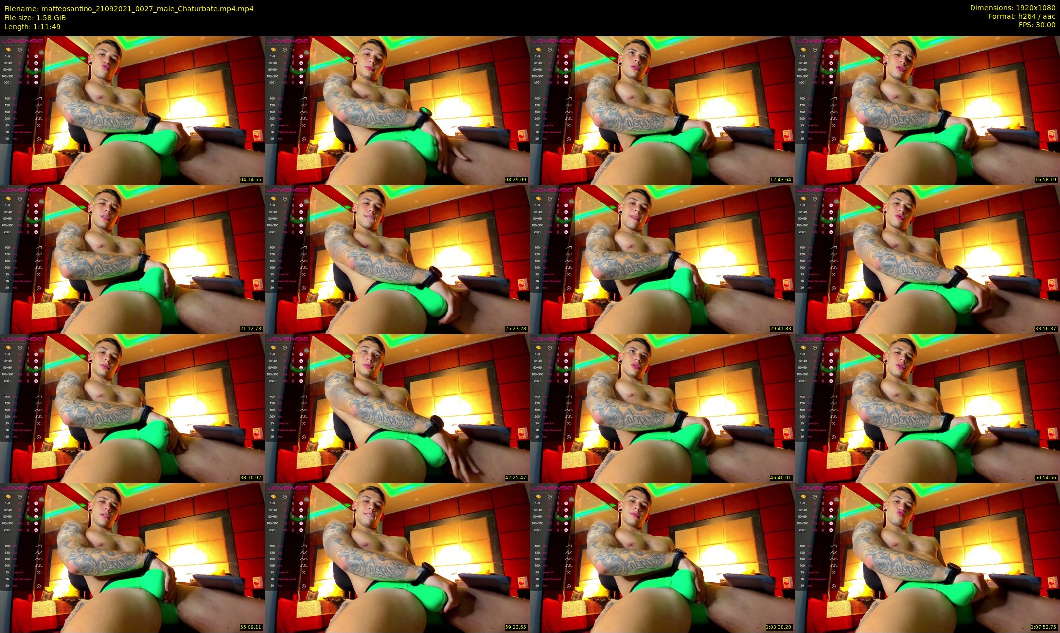 matteosantino — 72 minute Chaturbate male cam show recording, 1080p, Sep 21, 2021