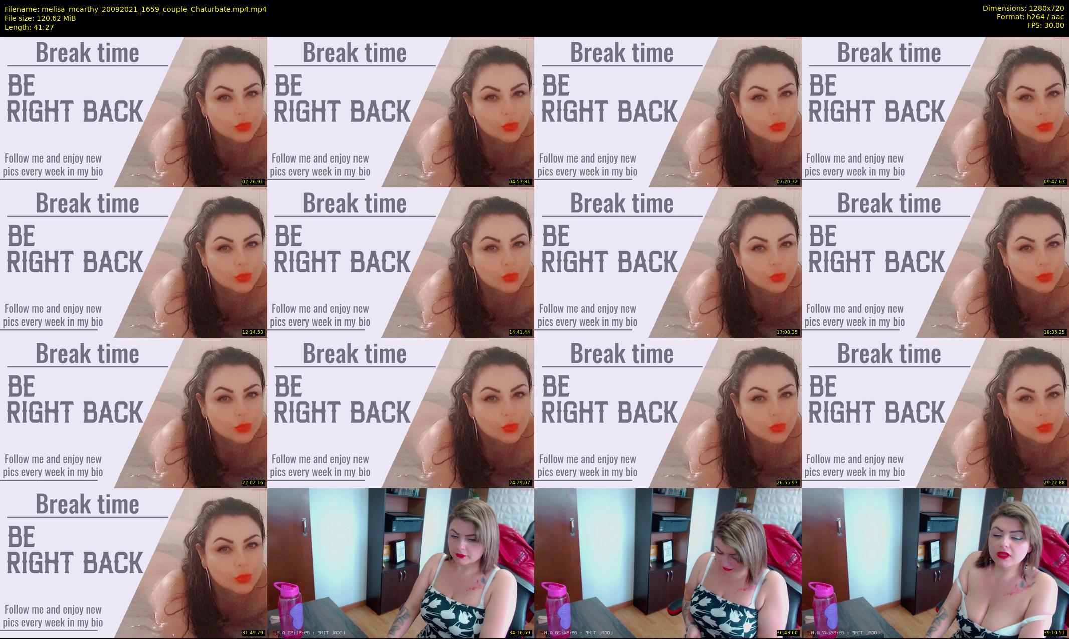 melisa_mcarthy — 42 minute Chaturbate couple cam show recording, 720p, Sep 20, 2021