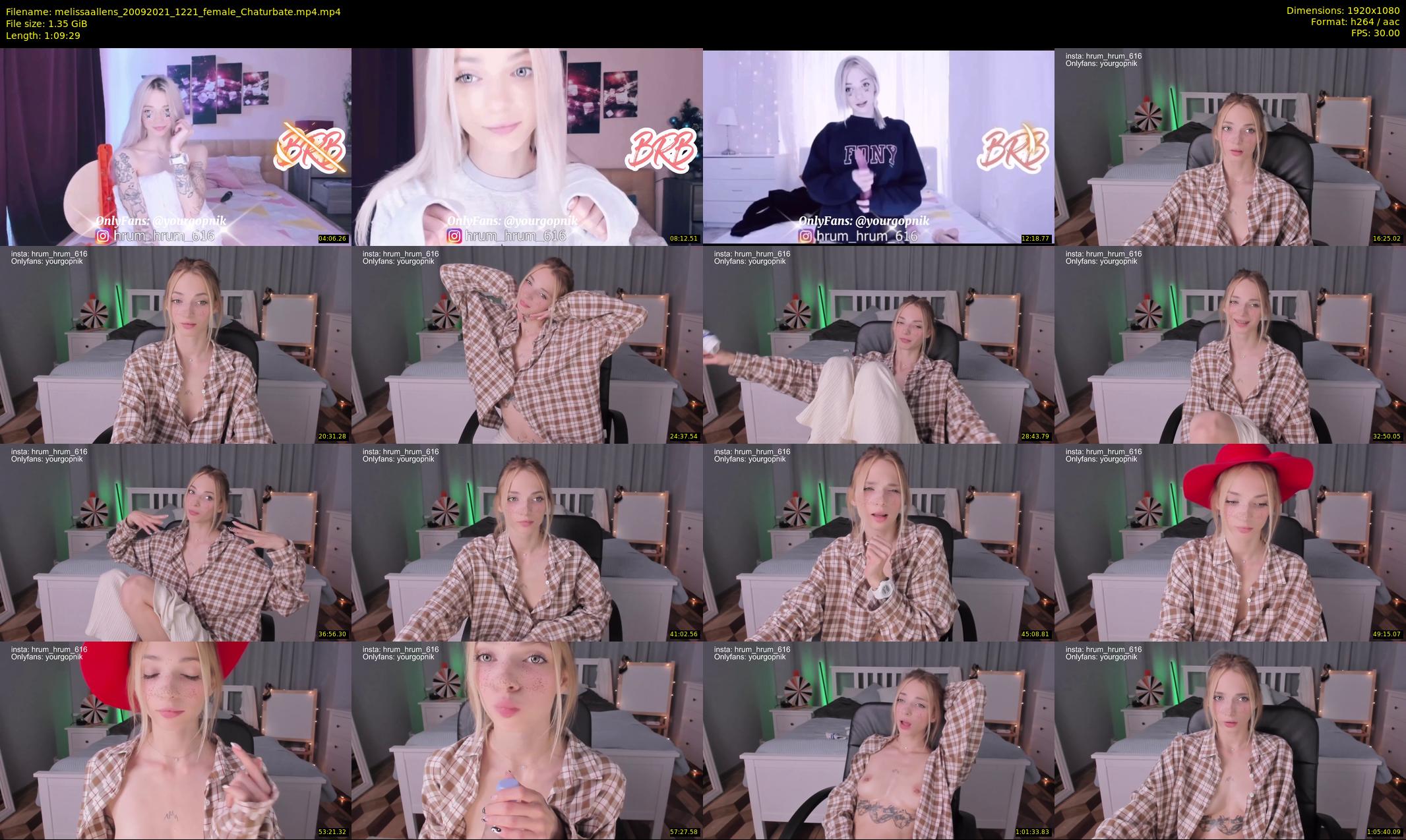 melissaallens — 70 minute Chaturbate female cam show recording, 1080p, Sep 20, 2021