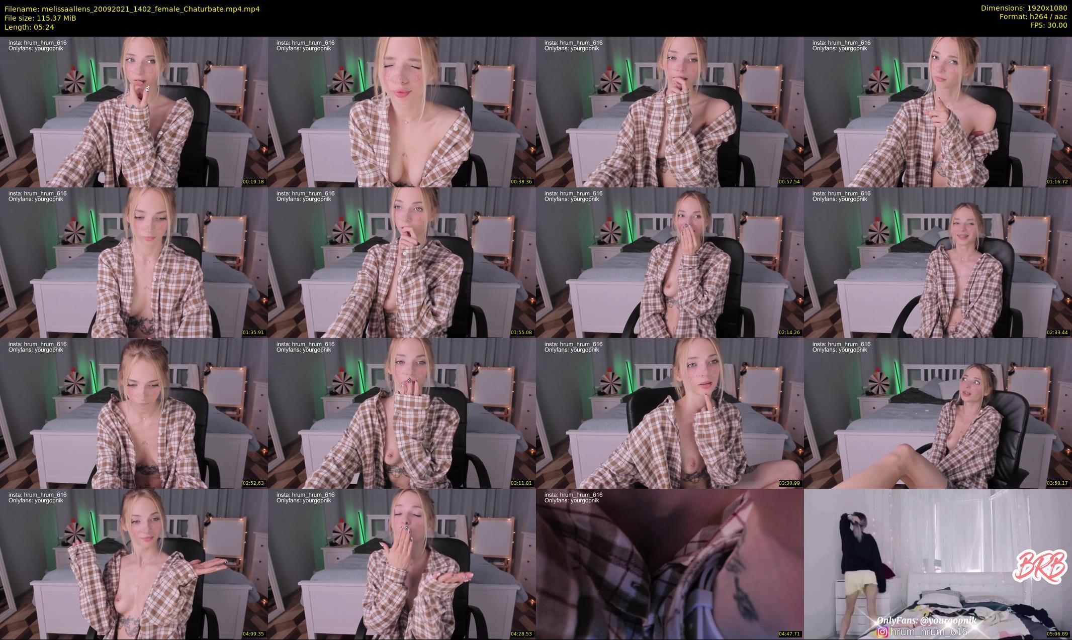 melissaallens — 6 minute Chaturbate female cam show recording, 1080p, Sep 20, 2021