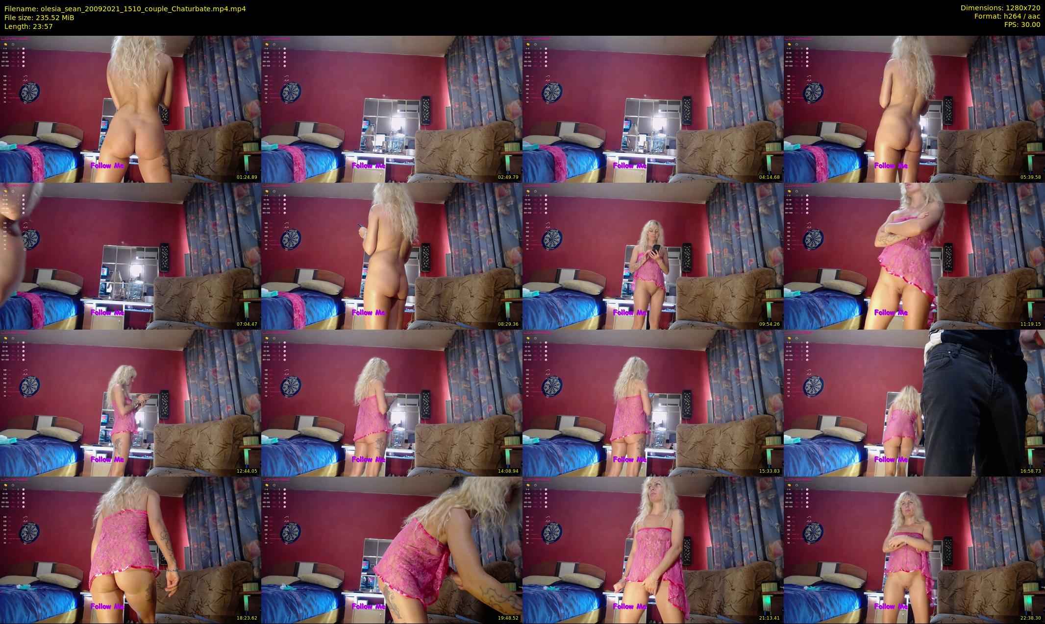 olesia_sean — 24 minute Chaturbate couple cam show recording, 720p, Sep 20, 2021