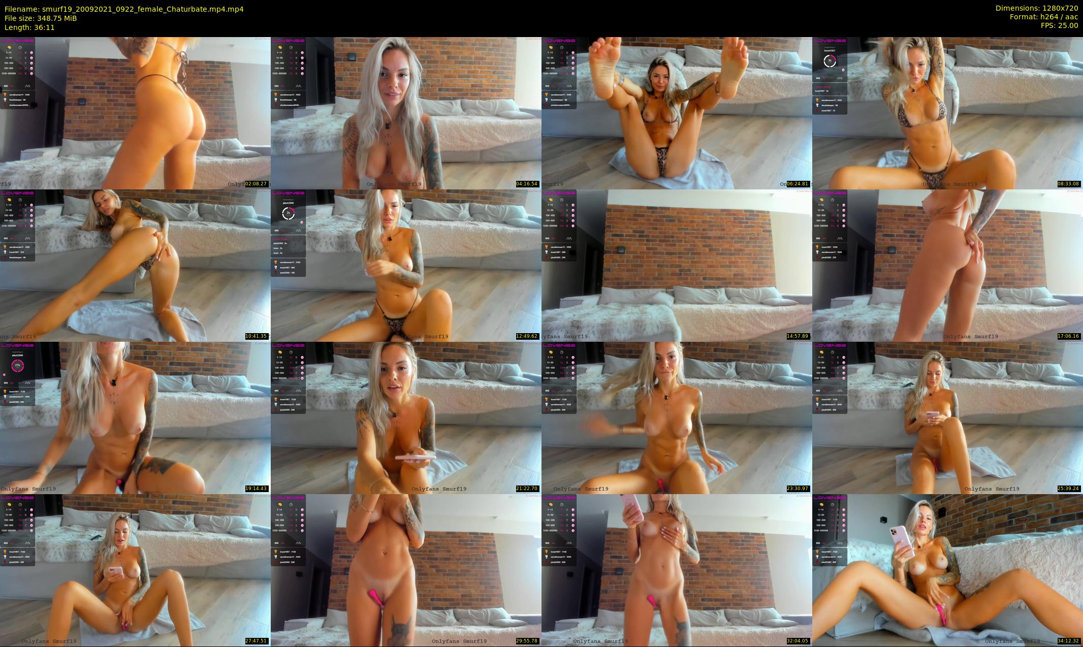 smurf19 — 37 minute Chaturbate female cam show recording, 720p, Sep 20, 2021