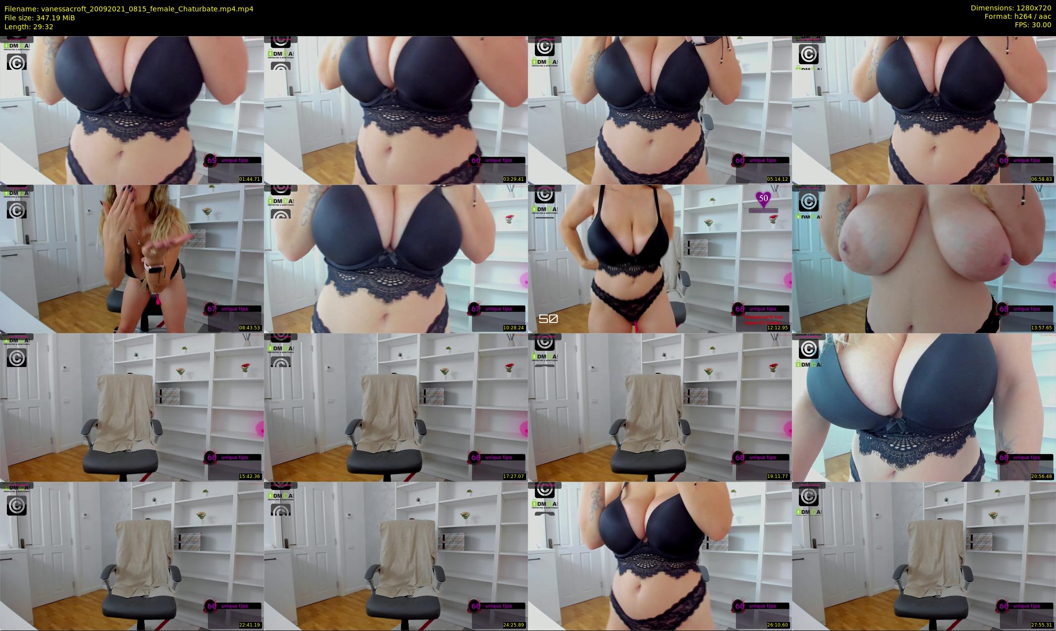 vanessacroft — 30 minute Chaturbate female cam show recording, 720p, Sep 20, 2021