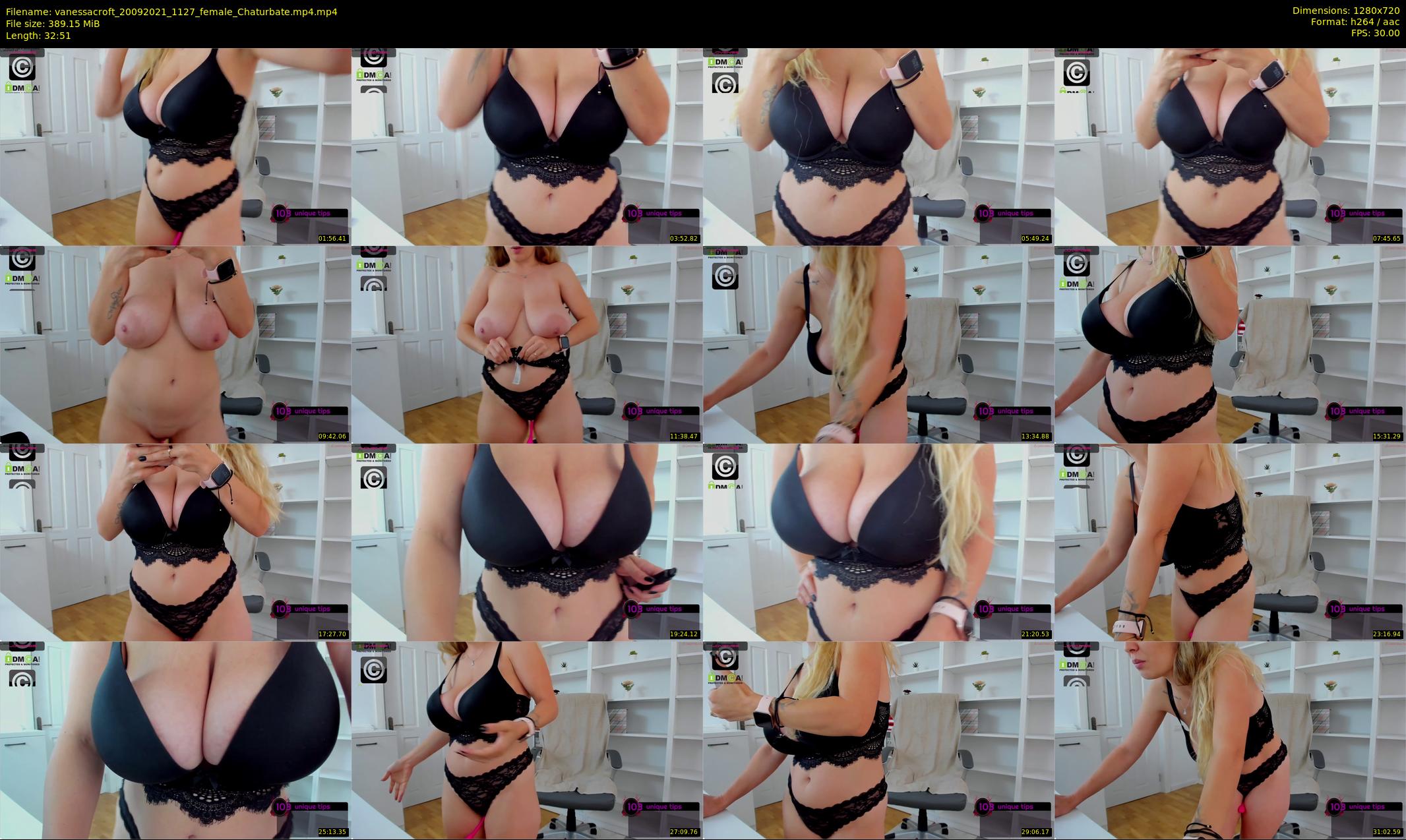 vanessacroft — 33 minute Chaturbate female cam show recording, 720p, Sep 20, 2021