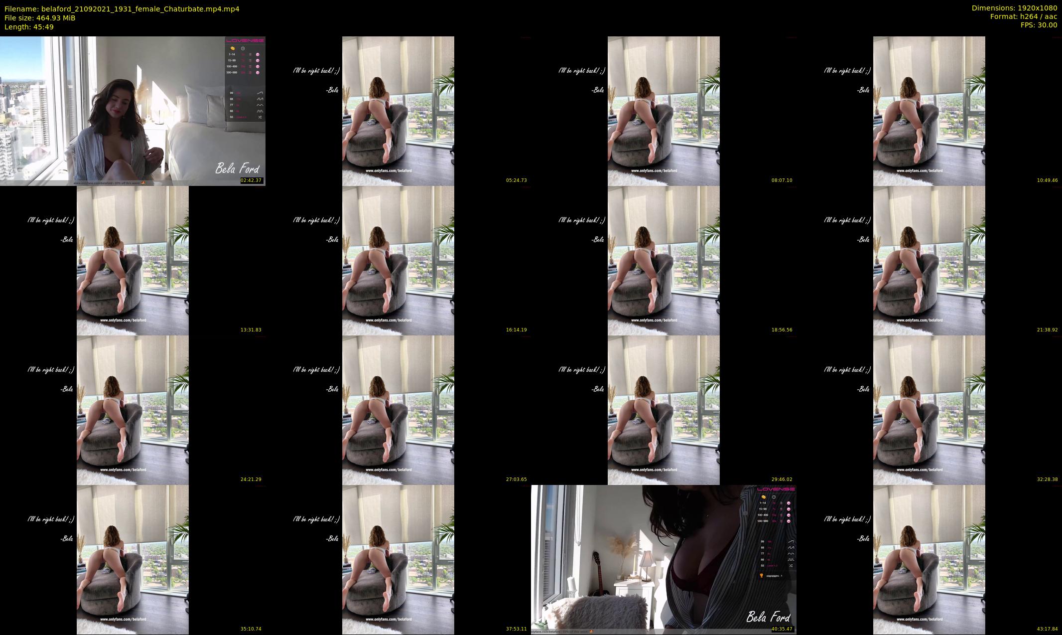 belaford — 46 minute Chaturbate female cam show recording, 1080p, Sep 21, 2021