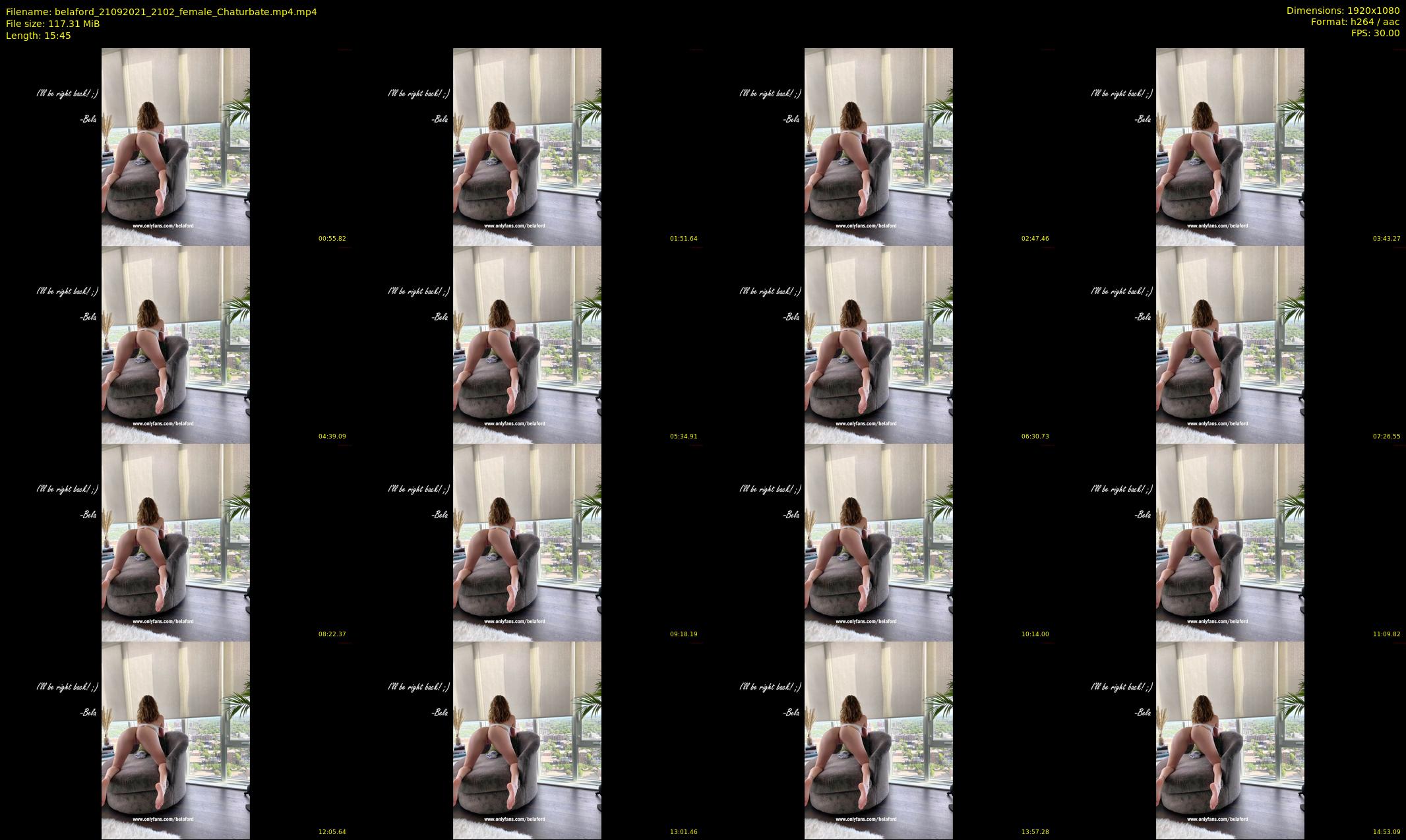 belaford — 16 minute Chaturbate female cam show recording, 1080p, Sep 21, 2021
