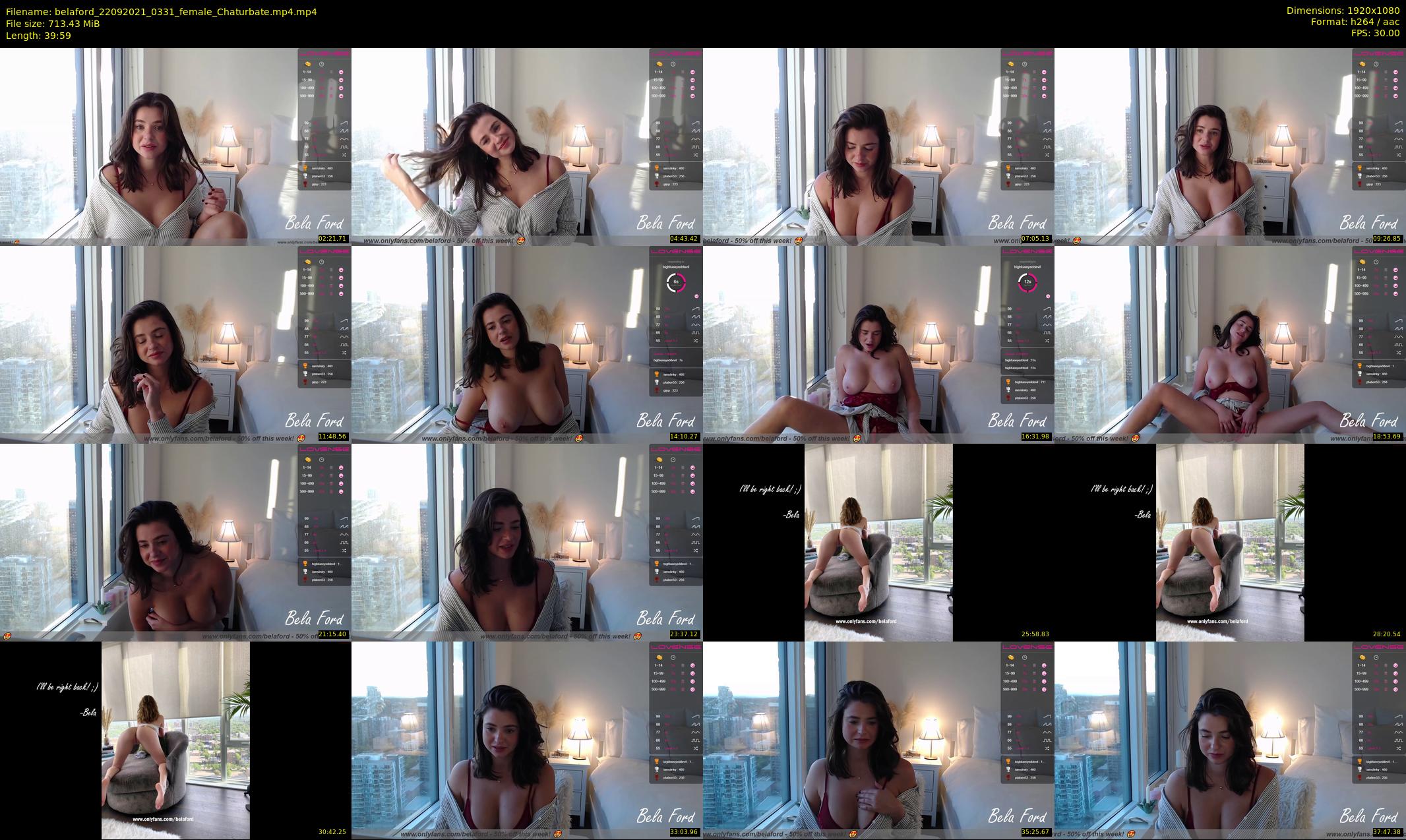 belaford — 40 minute Chaturbate female cam show recording, 1080p, Sep 22, 2021