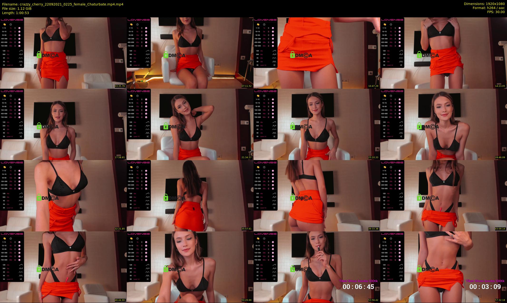 crazzy_cherry — 61 minute Chaturbate female cam show recording, 1080p, Sep 22, 2021