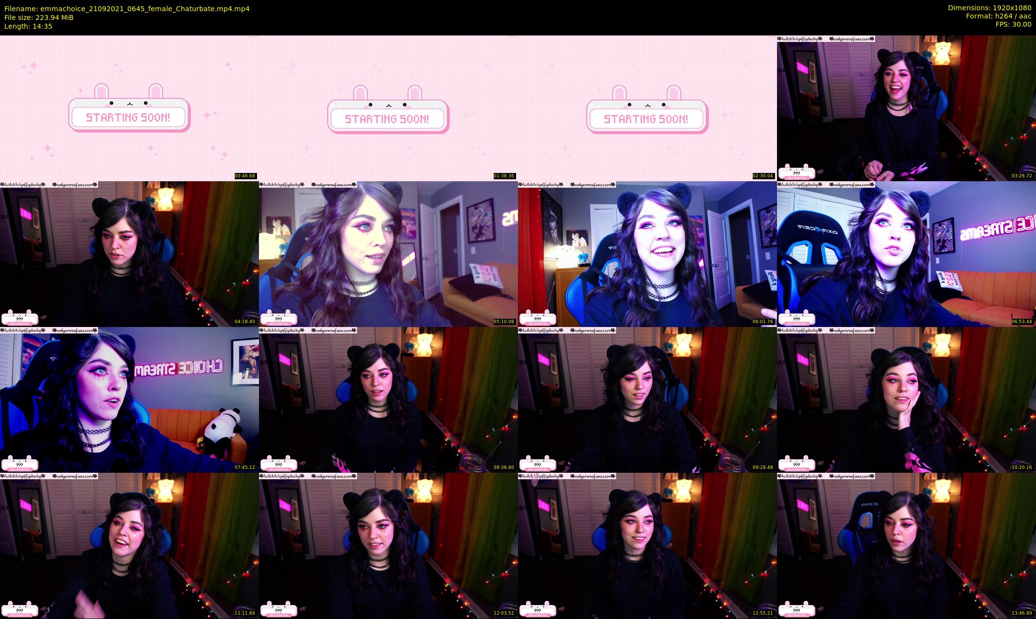 emmachoice — 15 minute Chaturbate female cam show recording, 1080p, Sep 21, 2021