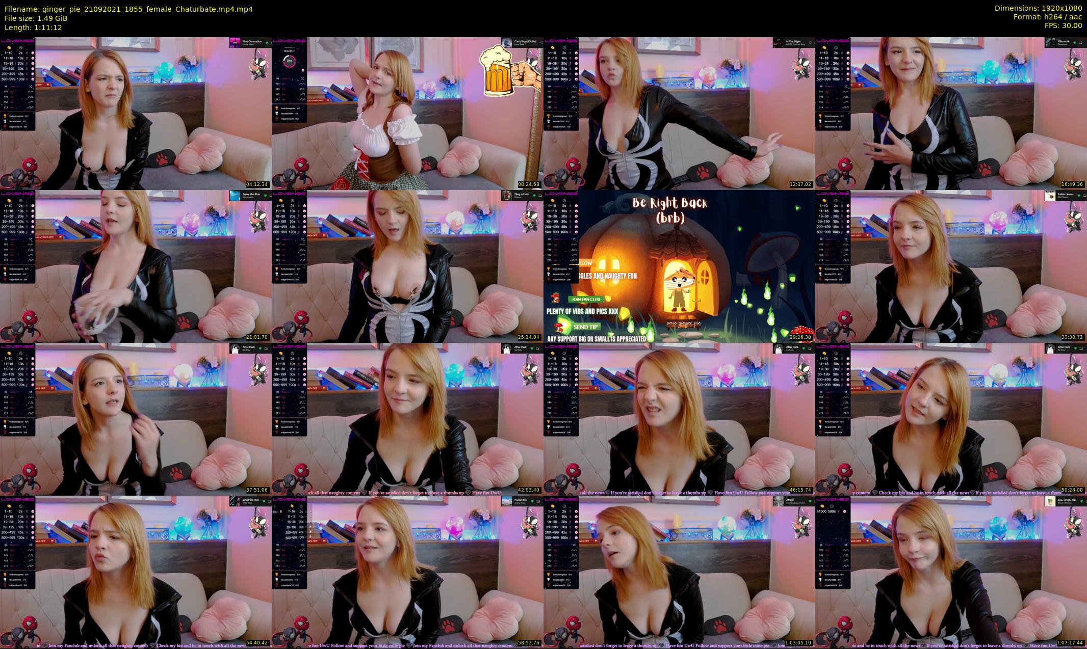 ginger_pie — 72 minute Chaturbate female cam show recording, 1080p, Sep 21, 2021